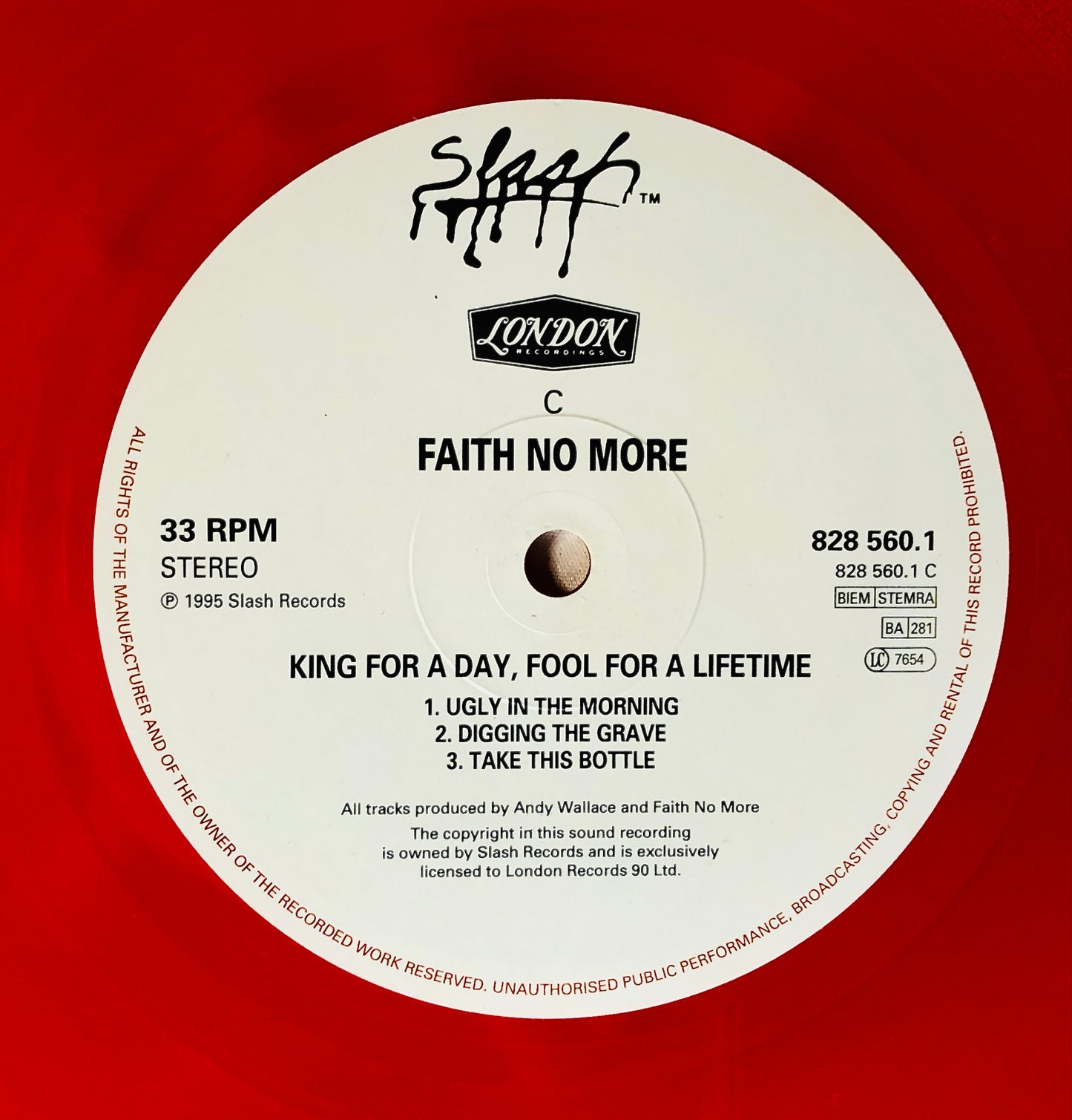 FAITH NO MORE - King for a day Fool for a lifetime - Doppio Vinile Rosso (Slash - London Records 1995, UK)