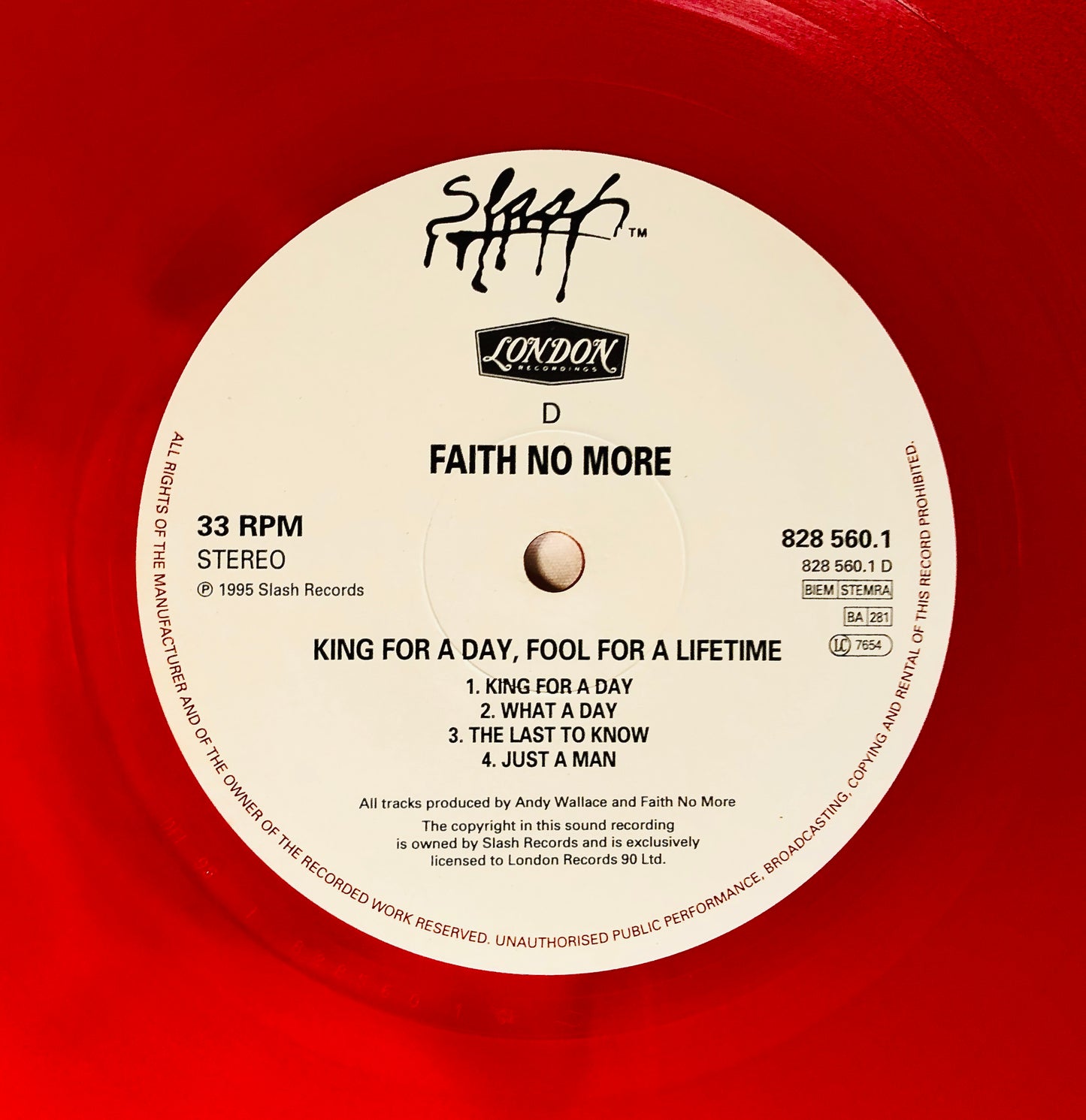 FAITH NO MORE - King for a day Fool for a lifetime - Doppio Vinile Rosso (Slash - London Records 1995, UK)