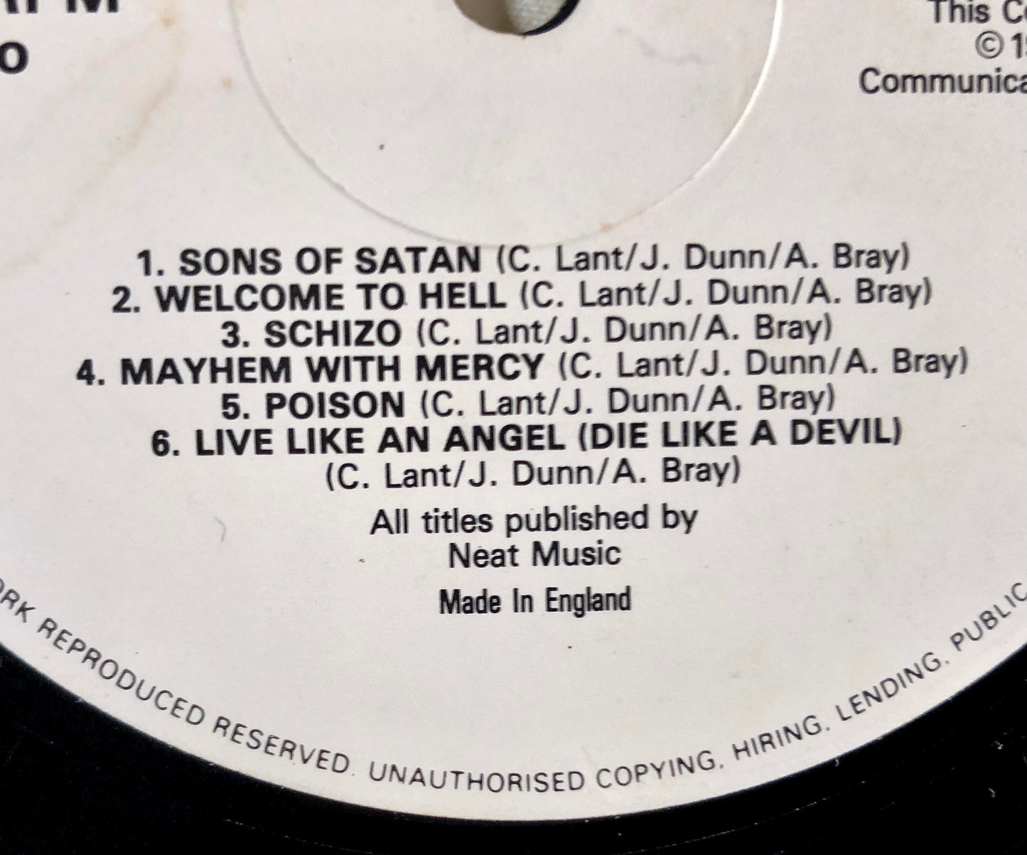VENOM - from Hell to the Unknown… - Doppio Vinile Nero (Black Double Vinyl) (Raw Power 1985 UK)