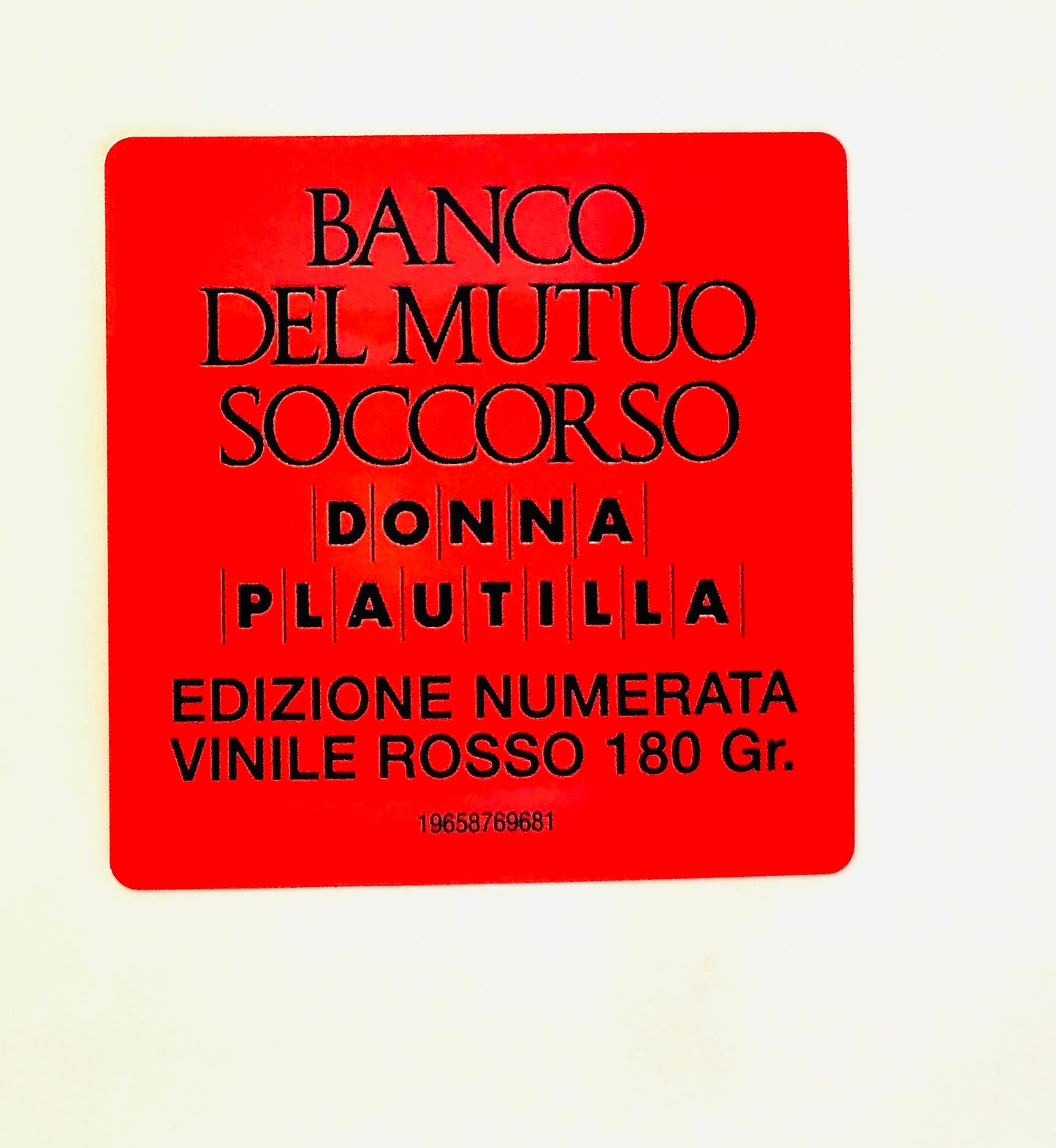 BANCO DEL MUTUO SOCCORSO - Donna Plautilla - Vinile Rosso Trasparente (Ed. Lim. Numerata a 500 copie)