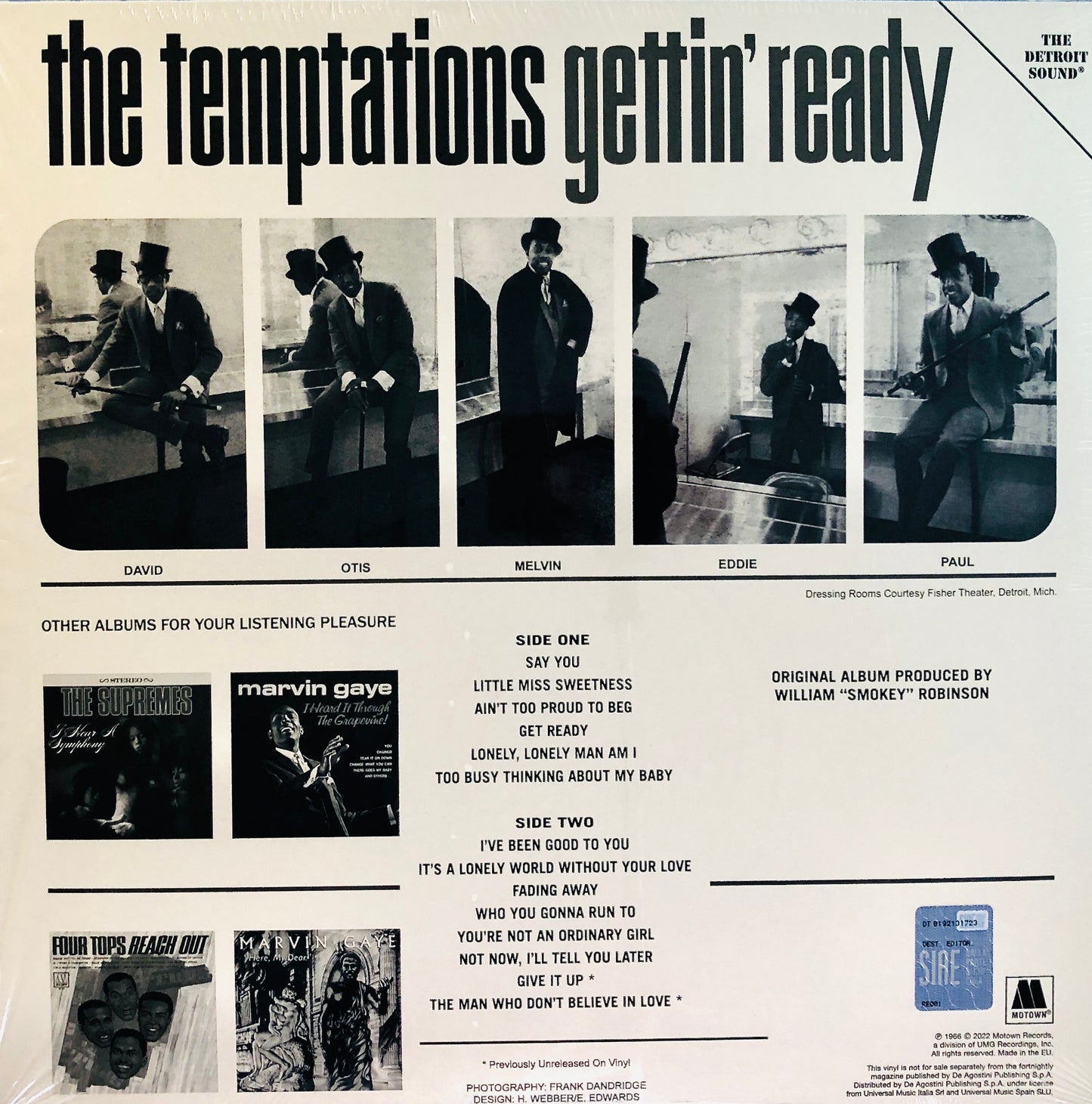 THE TEMPTATIONS - Gettin’ Ready - Vinile Rimasterizzato (Remastered Vinyl)