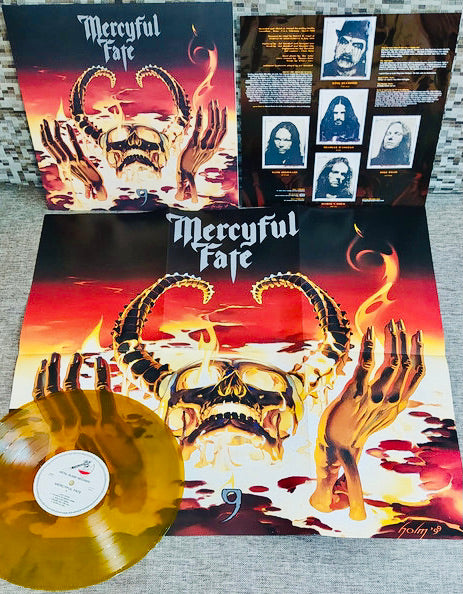 MERCYFUL FATE - 9 - Vinile Giallo Ocra Blu (Yellow Ochre Blue Swirls Vinyl) (2023)