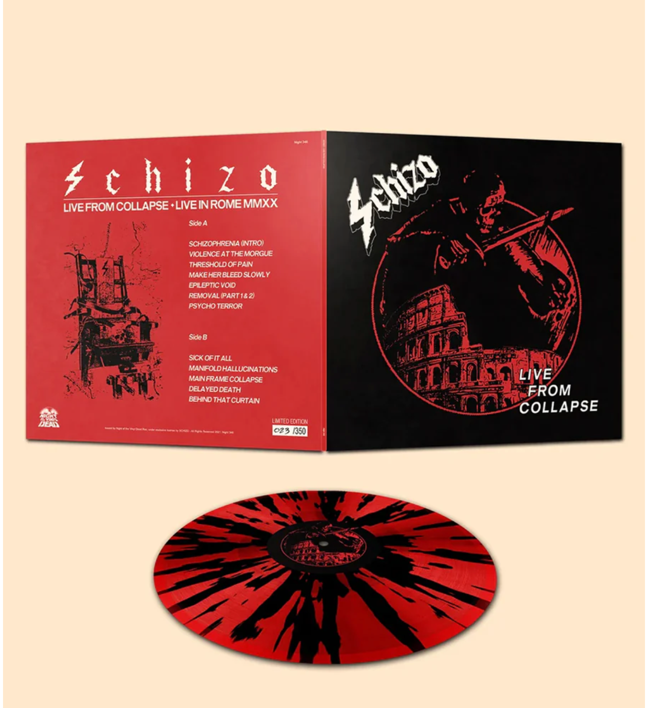 SCHIZO - Live from Collapse - Vinile Rosso Nero Splatter (Red Black Splatter LP)