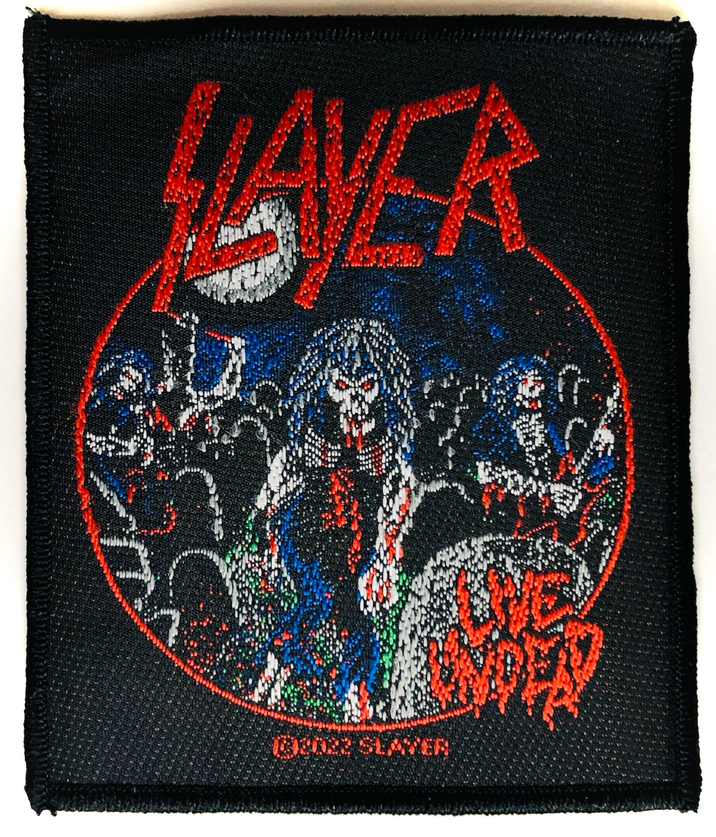 SLAYER - Live Undead - Vinile Splatter Blu / Nero + Toppa (USA, ed. lim. 1000 copie)