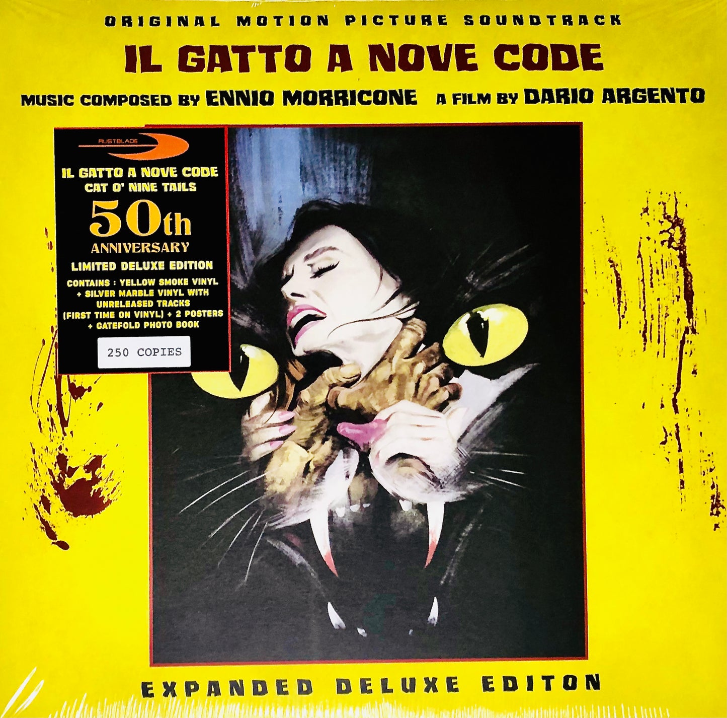 ENNIO MORRICONE - Il Gatto a nove code (Expanded Deluxe Edition) - Doppio Vinile (giallo fumo + argento marmorizzato)