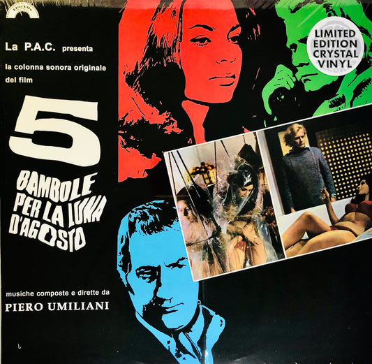 PIERO UMILIANI - 5 Bambole per la luna d’agosto - Vinile Trasparente Cristallo Rimasterizzato / Colonna Sonora