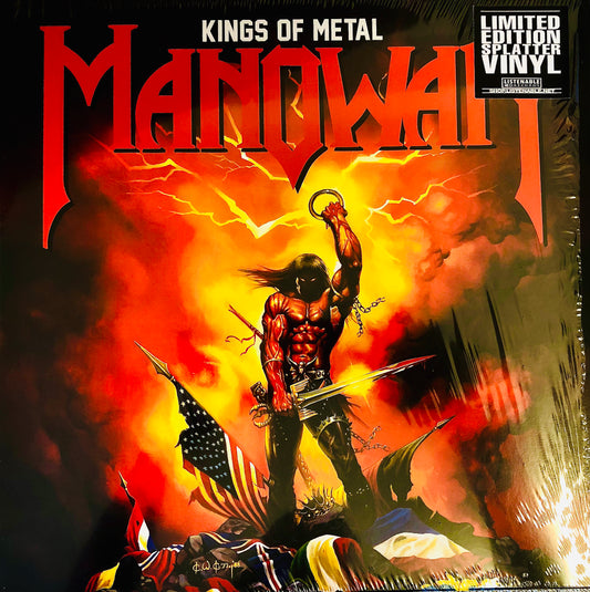 MANOWAR - Kings of Metal - Vinile Trasparente Splatter Porpora + Toppa (Deluxe Edit.)