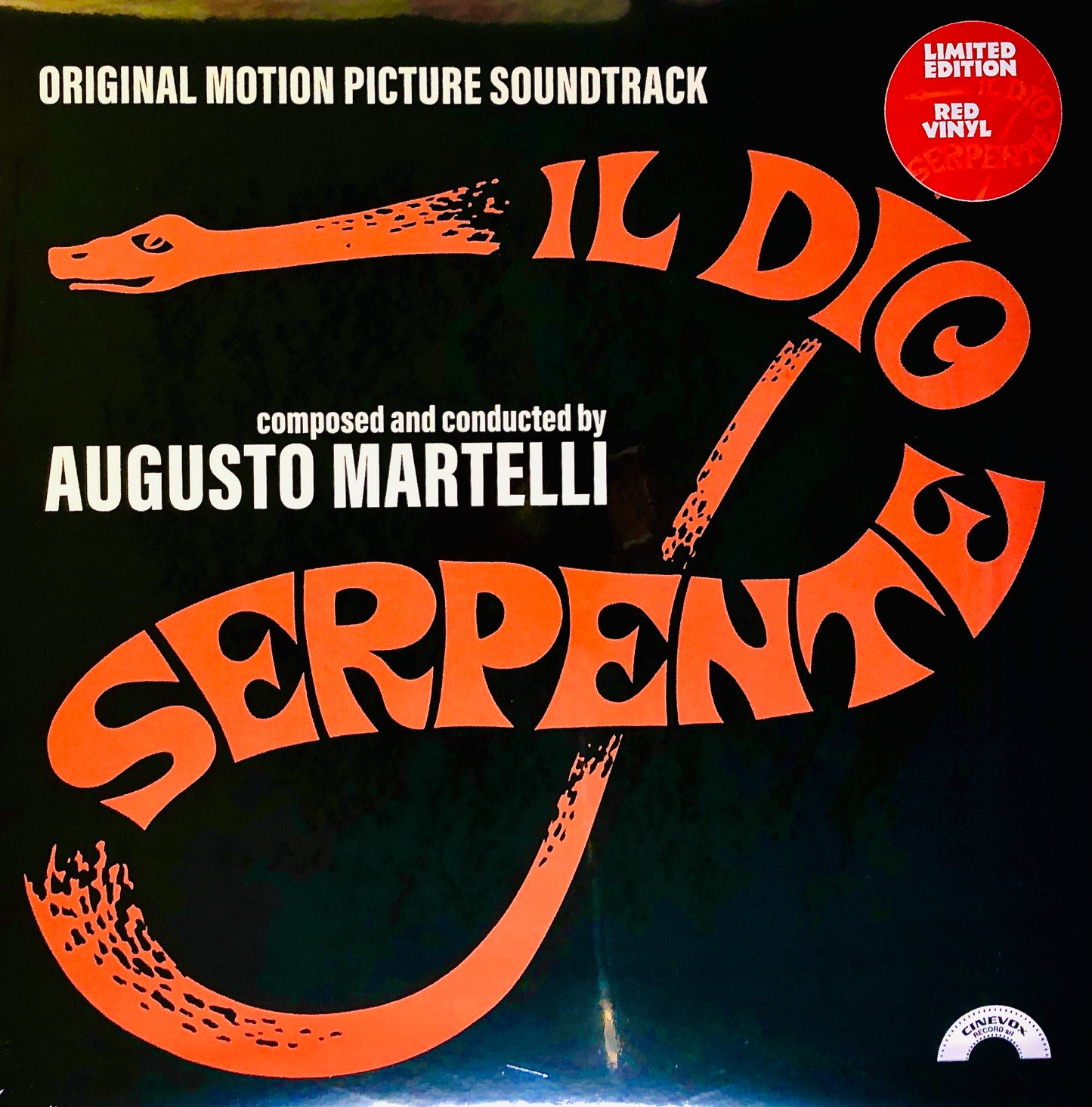 AUGUSTO MARTELLI - Il Dio Serpente - Vinile Rosso Solido Rimasterizzato (Ed. Lim. 300 copie)