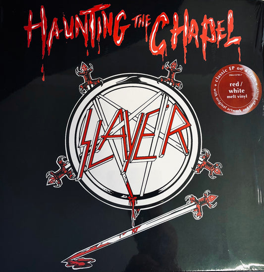 SLAYER - Haunting the Chapel - Vinile Splatter Rosso / Bianco + Toppa (Edizione USA)