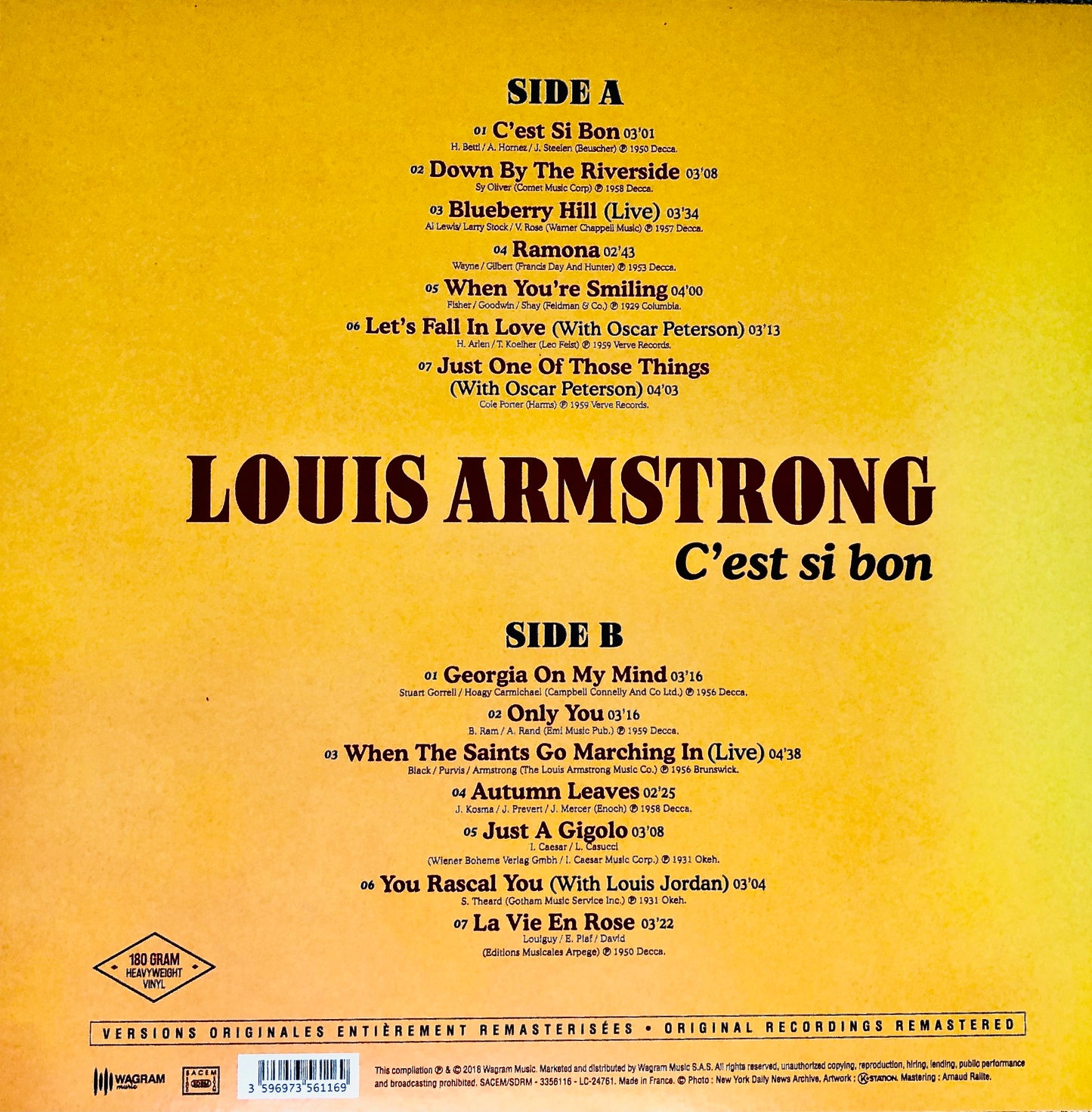 LOUIS ARMSTRONG - C’est si bon - Vinile Rimasterizzato / Jazz