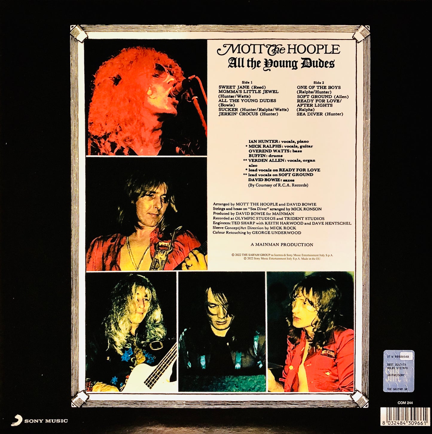 MOTT The HOOPLE - All the young dudes -  Vinile Nero Rimasterizzato