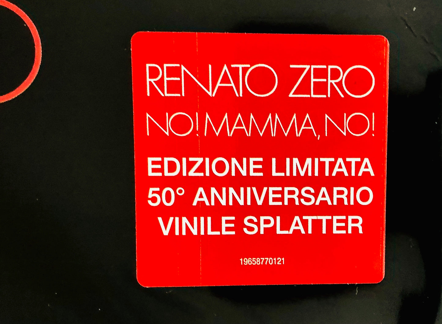 RENATO ZERO - No! Mamma, no! - Vinile Trasparente Rosso Splatter (Ed. Lim. Num. 50° Anniversario / 500 copie)