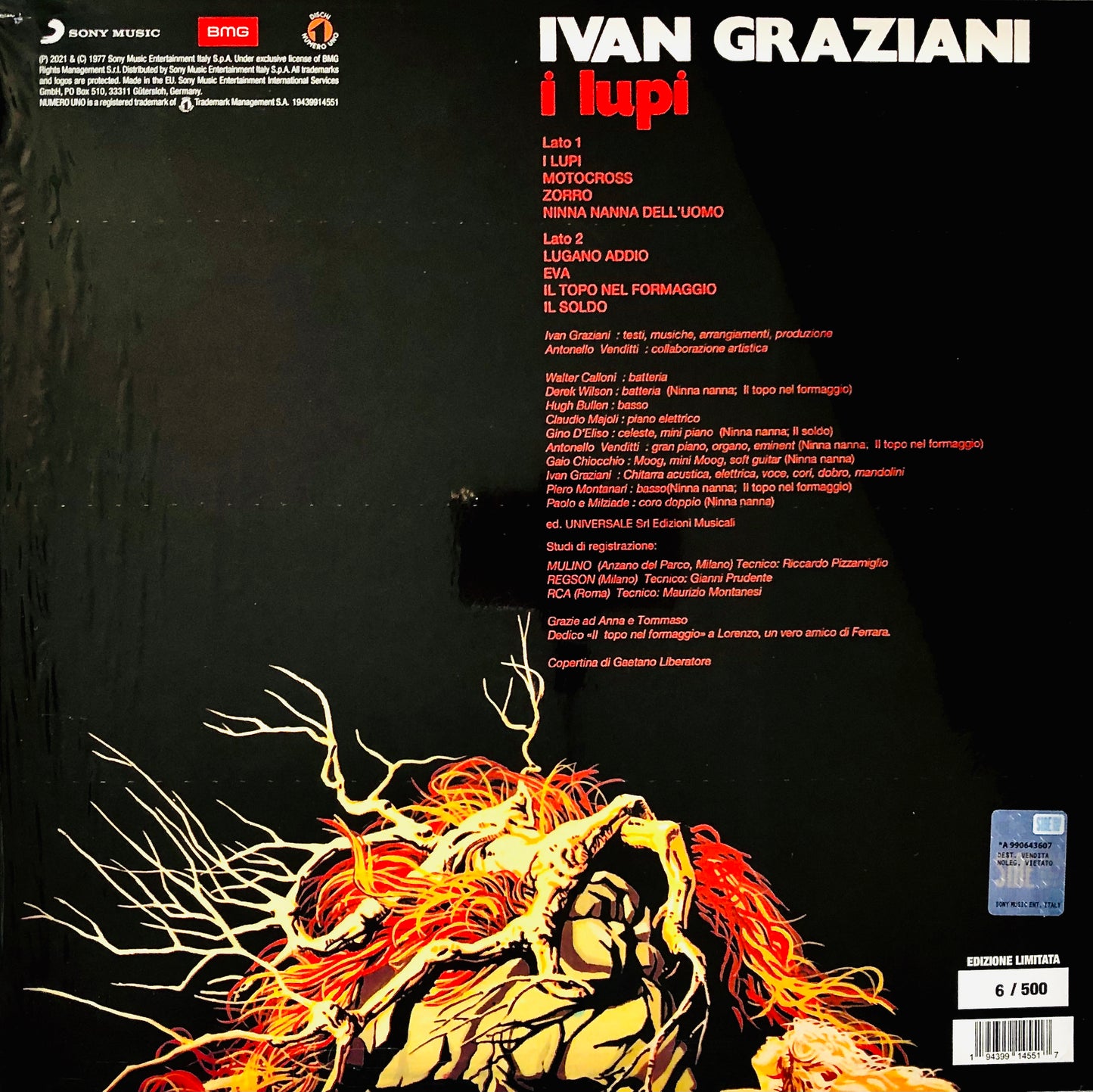 IVAN GRAZIANI - i lupi - Vinile Rosso Solido