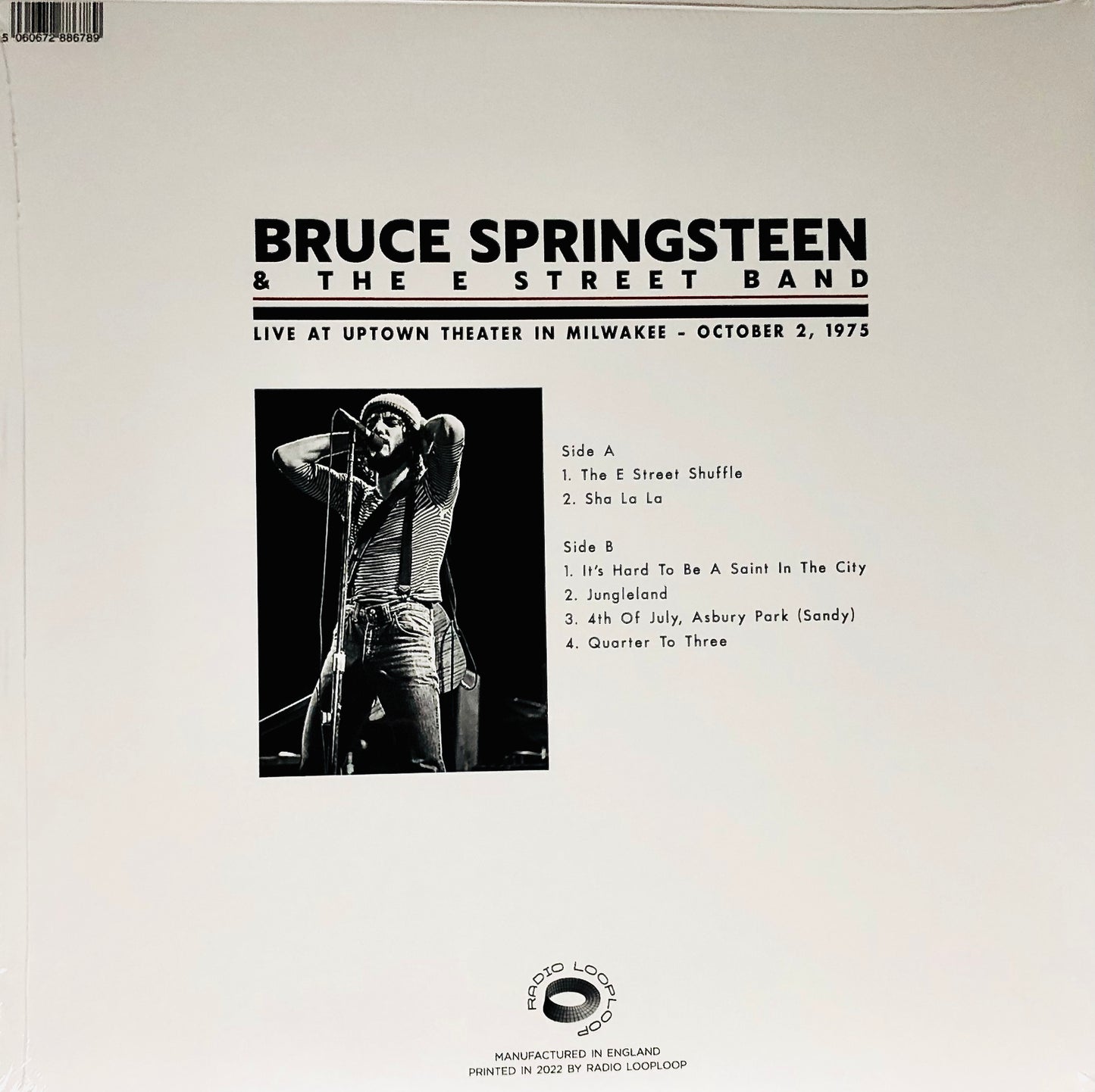 BRUCE SPRINGSTEEN & THE E STREET BAND - Live at Uptown Theater in Milwakee (October 2, 1975) - Vinile (Made in UK)