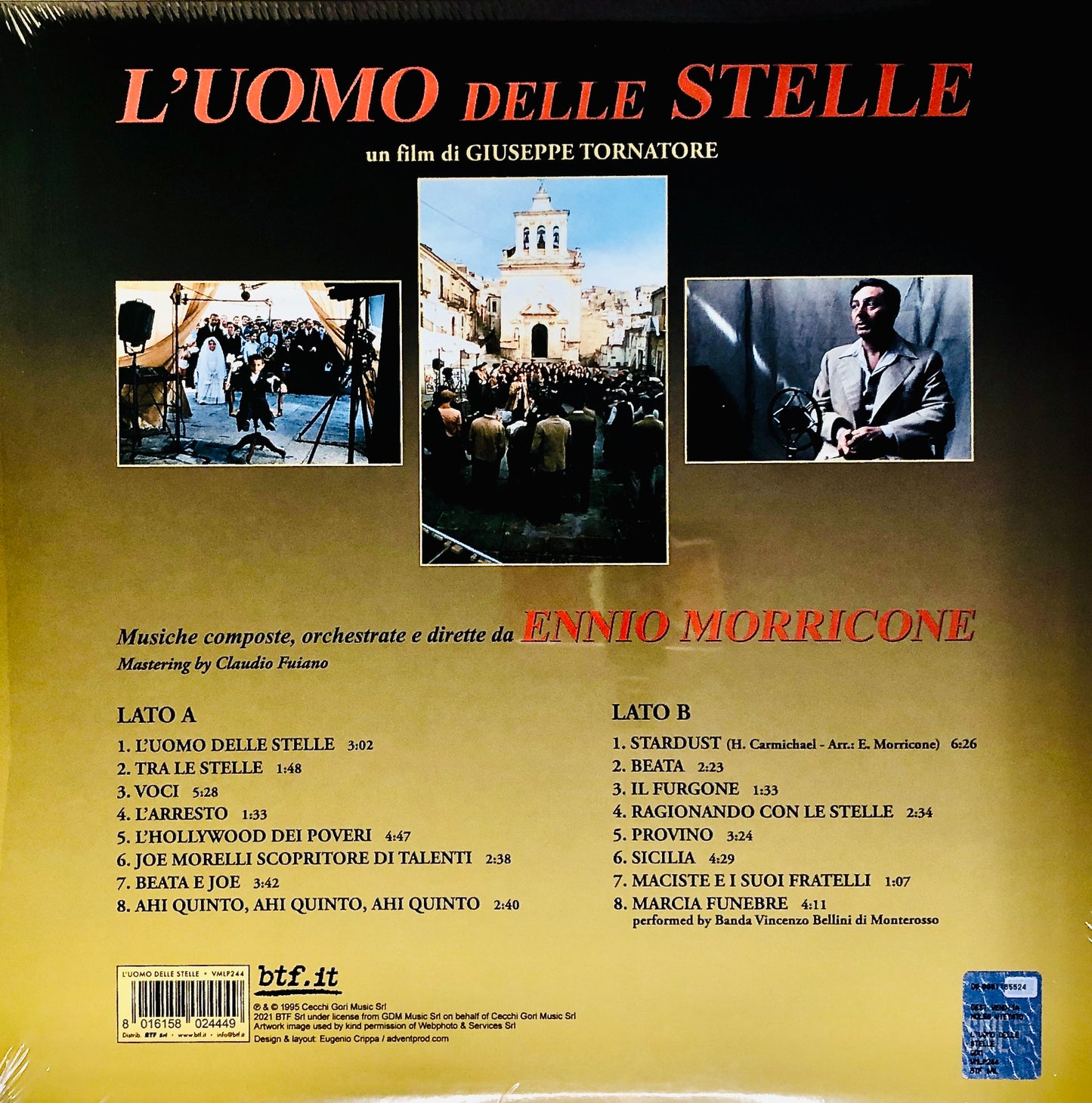 ENNIO MORRICONE - L’uomo delle Stelle - Vinile Giallo Trasparente Rimasterizzato / Colonna Sonora