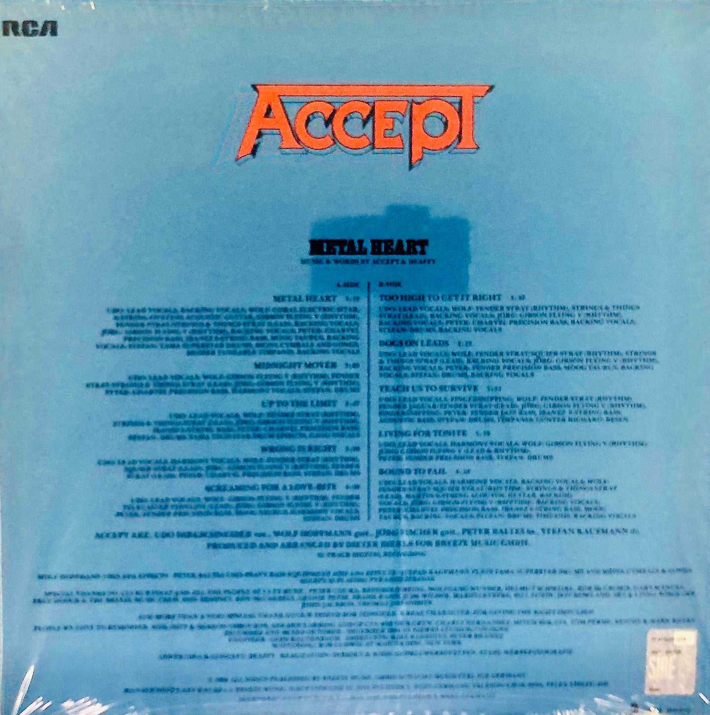 ACCEPT - Metal Heart - Vinile Nero (Black Vinyl)