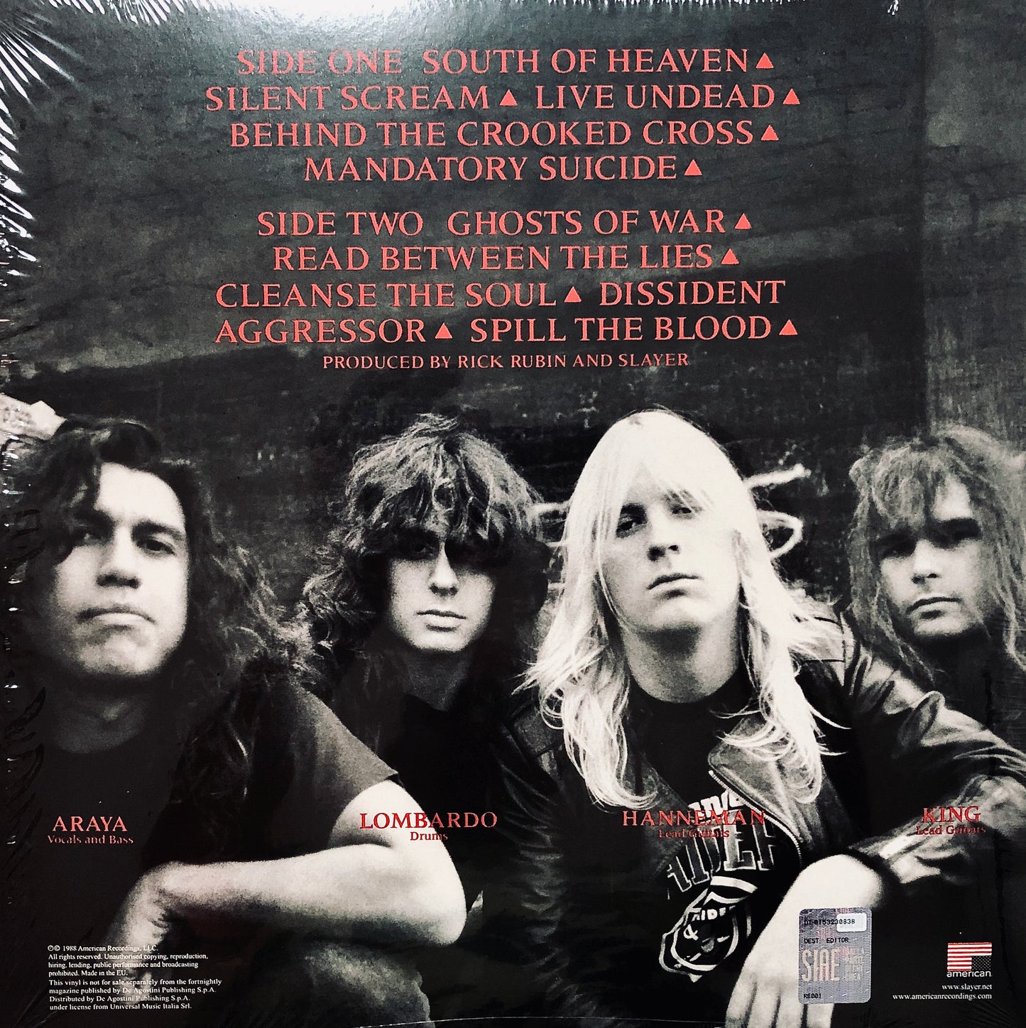 SLAYER - South of Heaven - Vinile Nero Rimasterizzato + Toppa e Spilla