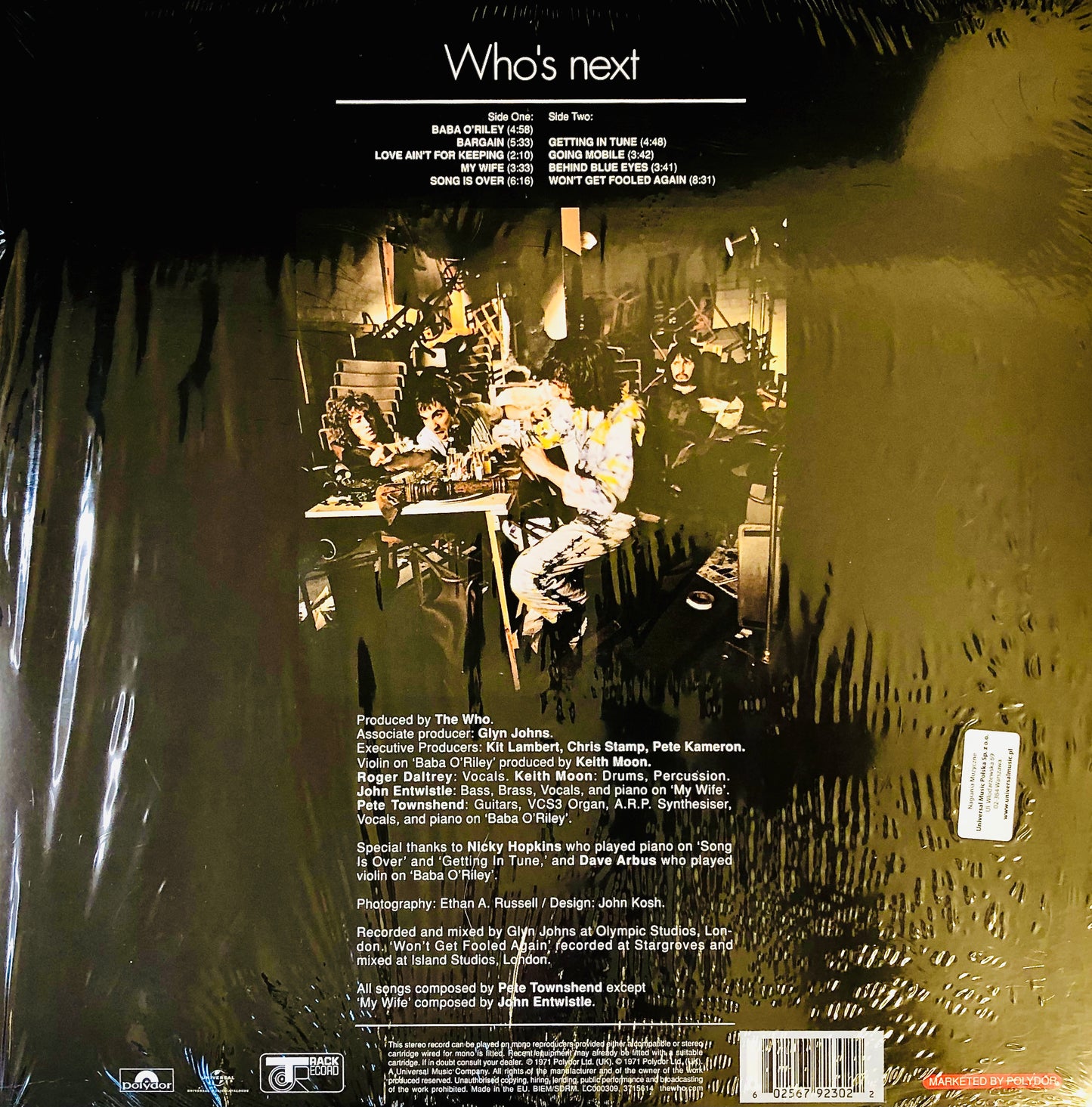 THE WHO - Who’s Next - Vinile Solido Blu