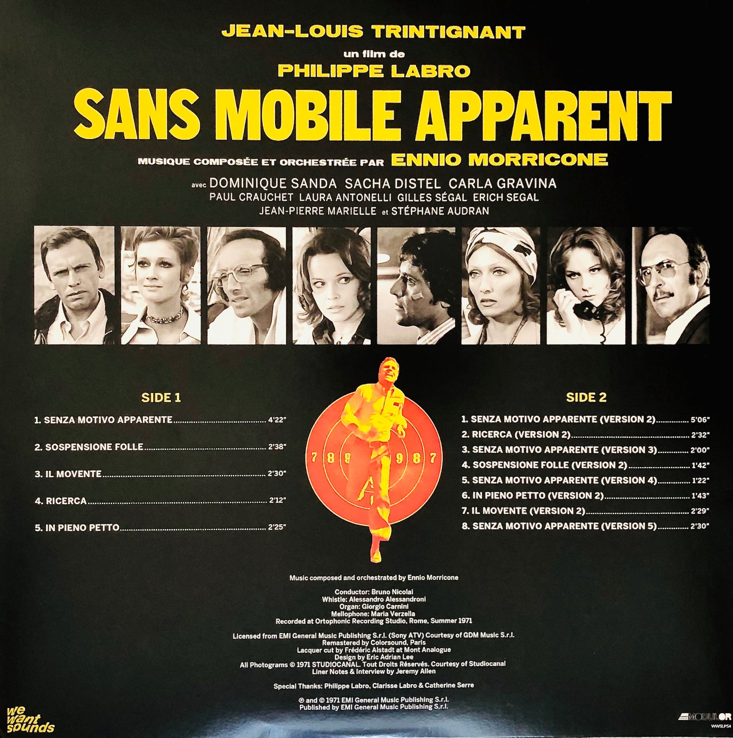 ENNIO MORRICONE - Senza Motivo Apparente (Sans Mobile Apparent) -  Vinile Nero Rimasterizzato