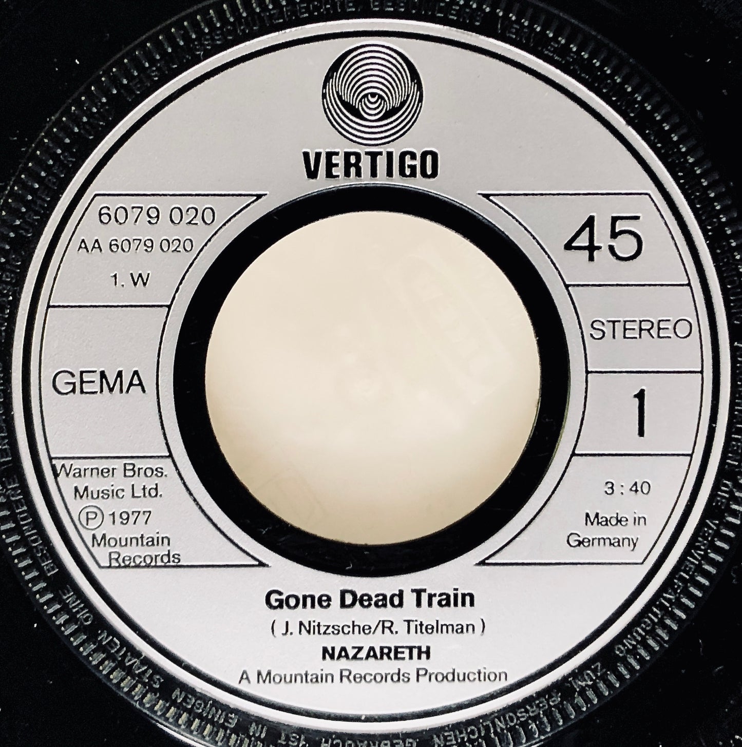 NAZARETH - Gone dead train / Desolation road - 45rpm Usato / Metal