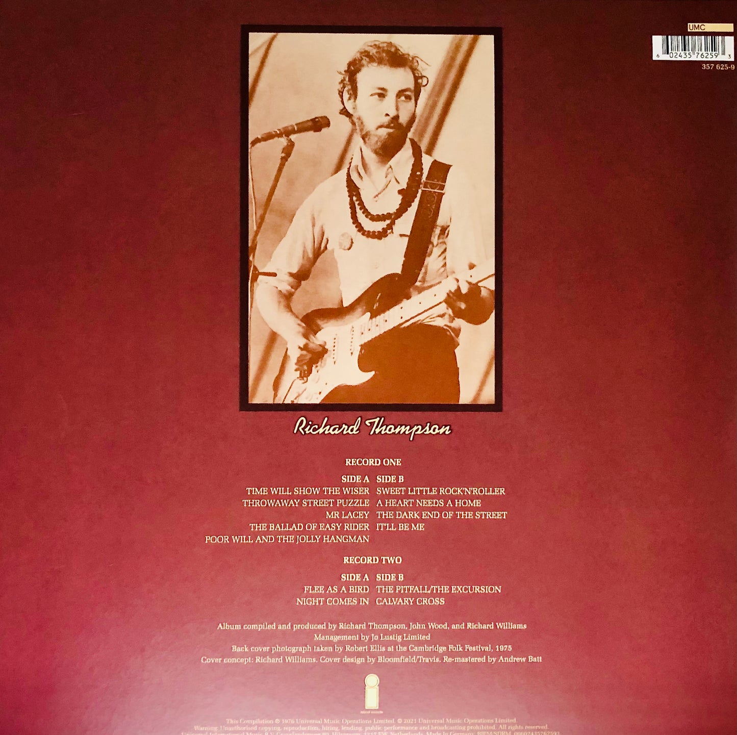 RICHARD THOMPSON - (Guitar, Vocal) - Doppio Vinile Rimasterizzato / Rock