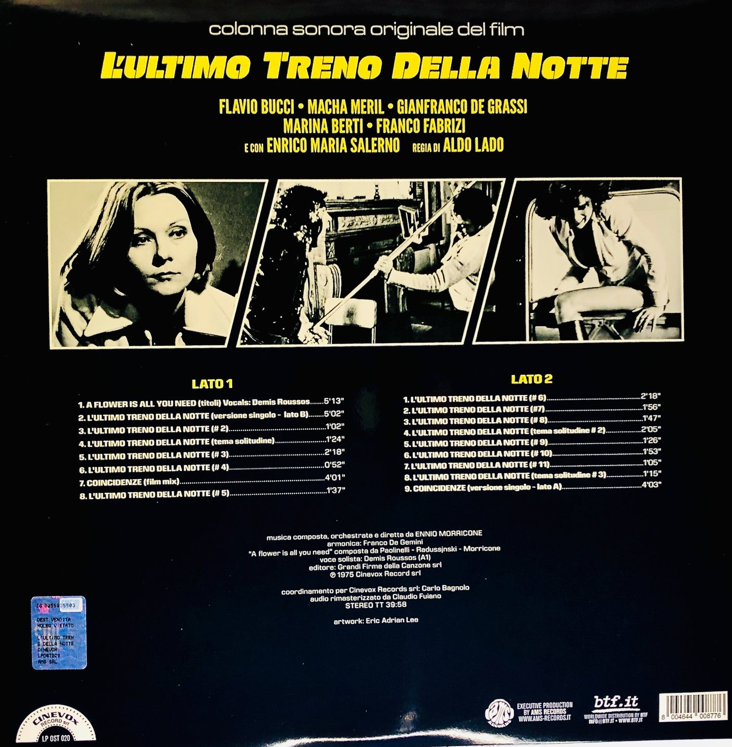 ENNIO MORRICONE - L’ultimo treno della notte - Vinile Giallo Solido Rimasterizzato / Colonna Sonora