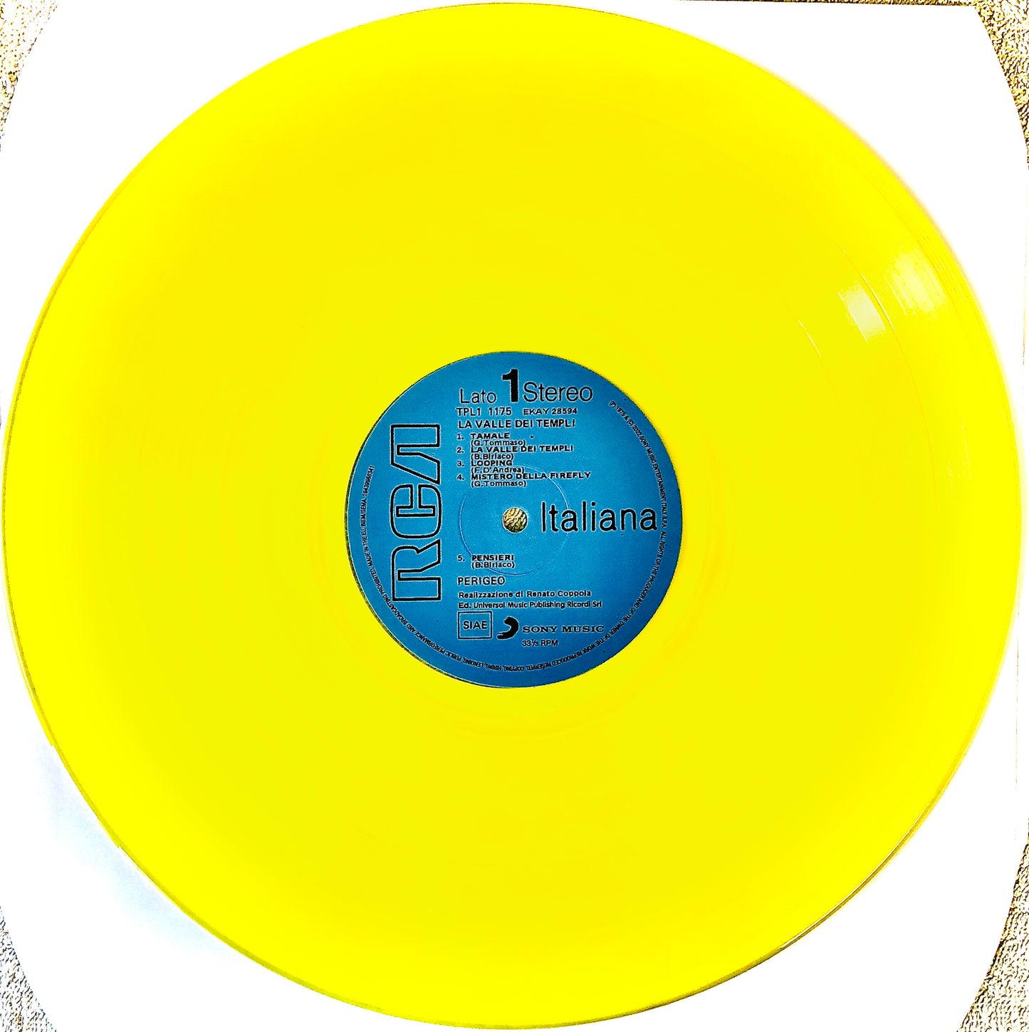 PERIGEO - La valle dei Templi - Vinile Giallo Trasparente (Ed. Lim. 700 copie)