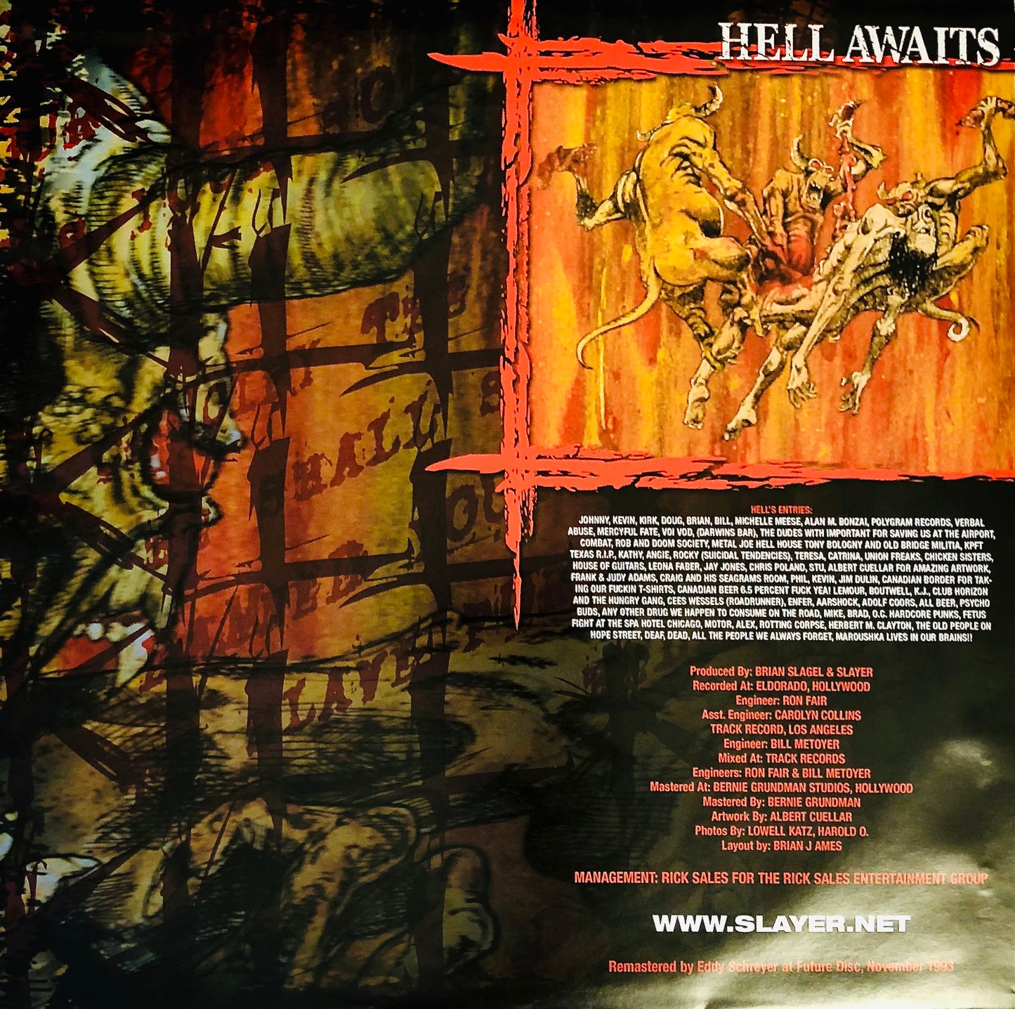 SLAYER - Hell Awaits - Vinile Arancione Trasparente (made in USA - Metal Blade Records)