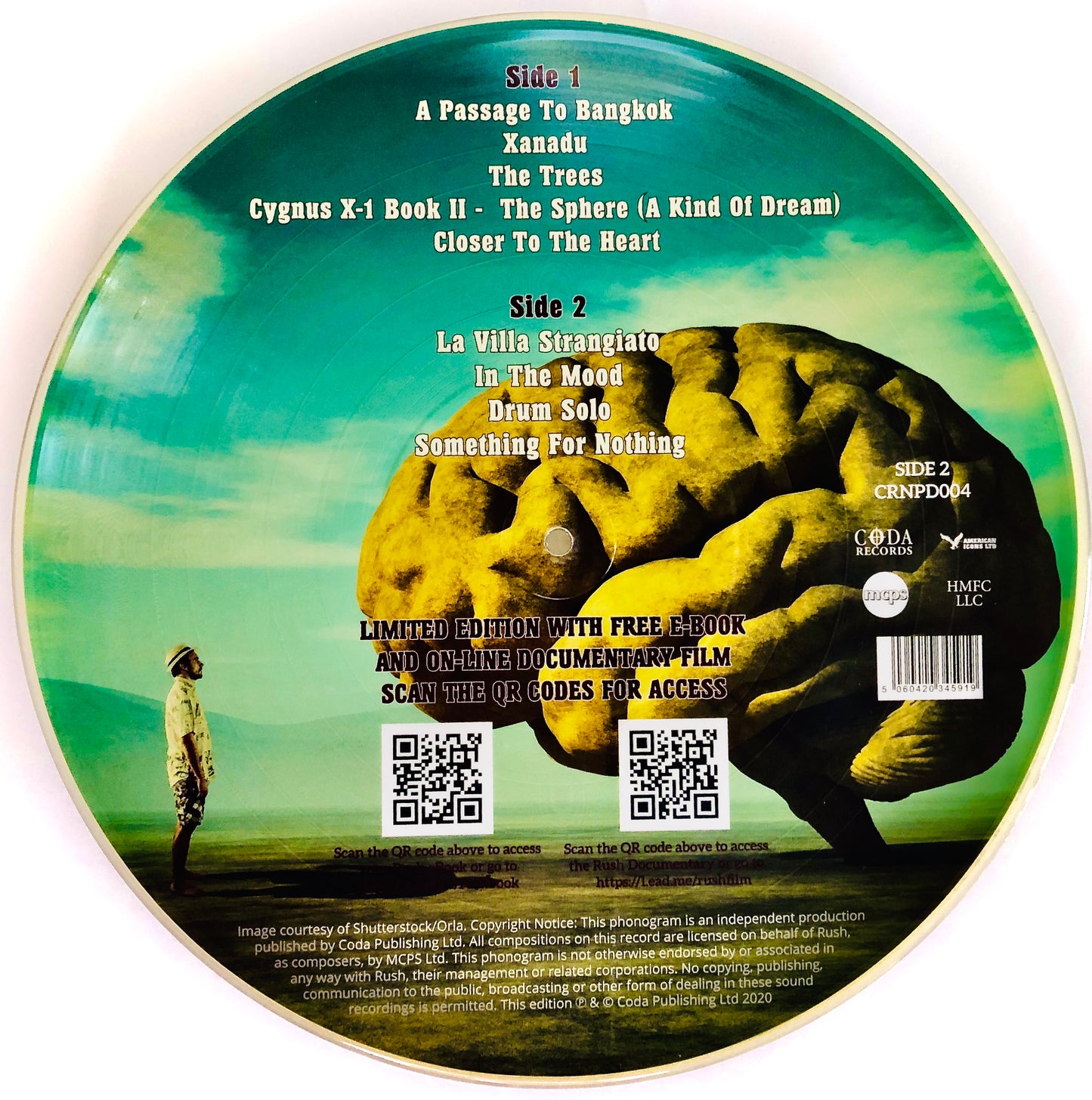 RUSH - Hemispheres … The Last Night - Picture Disc (Made in UK) (Ed. Lim. Numerata 500 copie, n° 1 di 500)