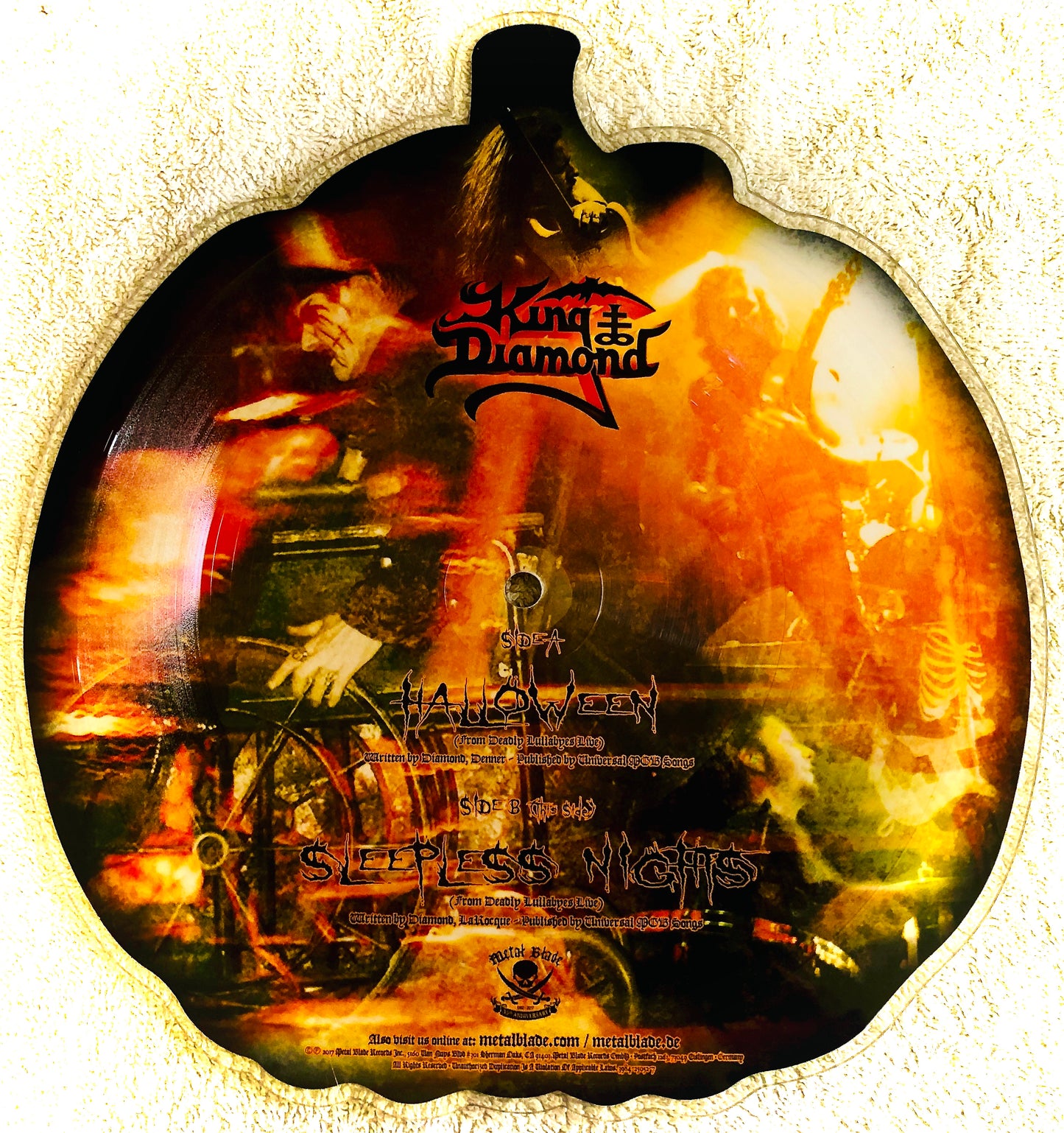 KING DIAMOND - Halloween / Sleepless Nights (Live) - Picture Disc Sagomato (Made in USA)