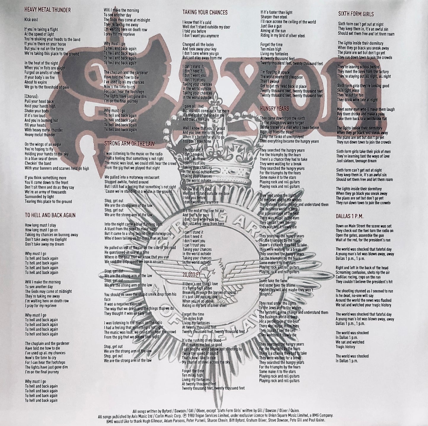 SAXON - Strong Arm of the Law - Vinile Rimasterizzato + Spilla e Toppa