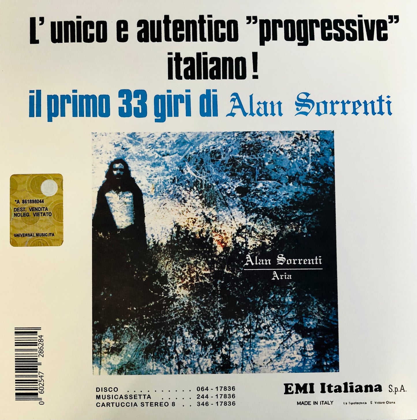 ALAN SORRENTI - Vorrei Incontrarti / Un Fiume Tranquillo - 45rpm Vinile Nero (7" Black)