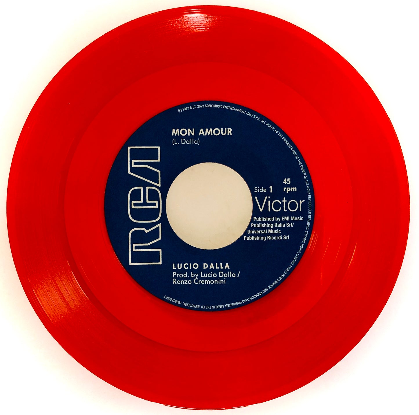 LUCIO DALLA - Mon Amour / Non sai cos’e’ - 45rpm Rosso Trasparente (Ed. Lim. 500 copie)