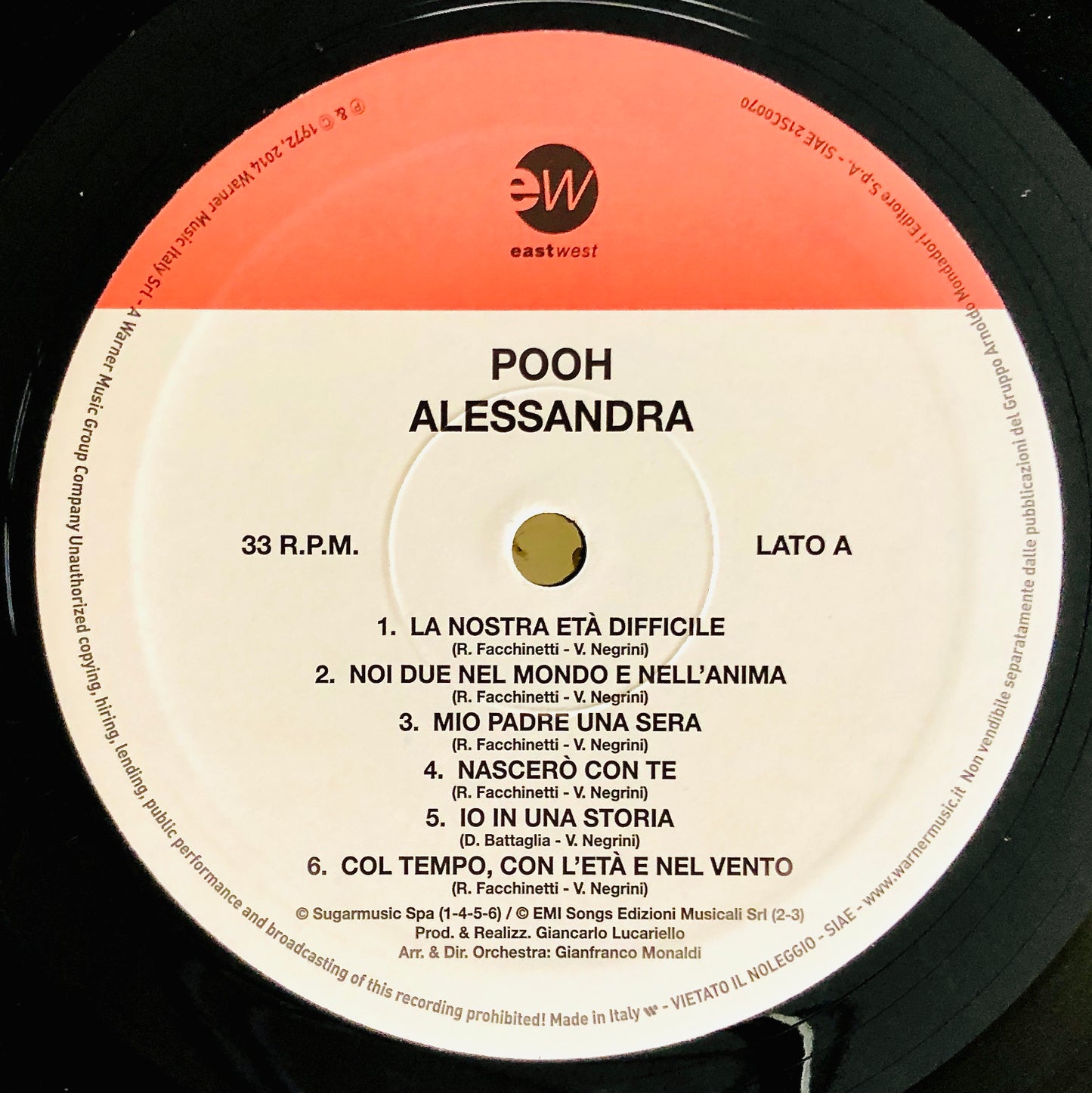 POOH - Alessandra - Vinile Nero (Black Vinyl)