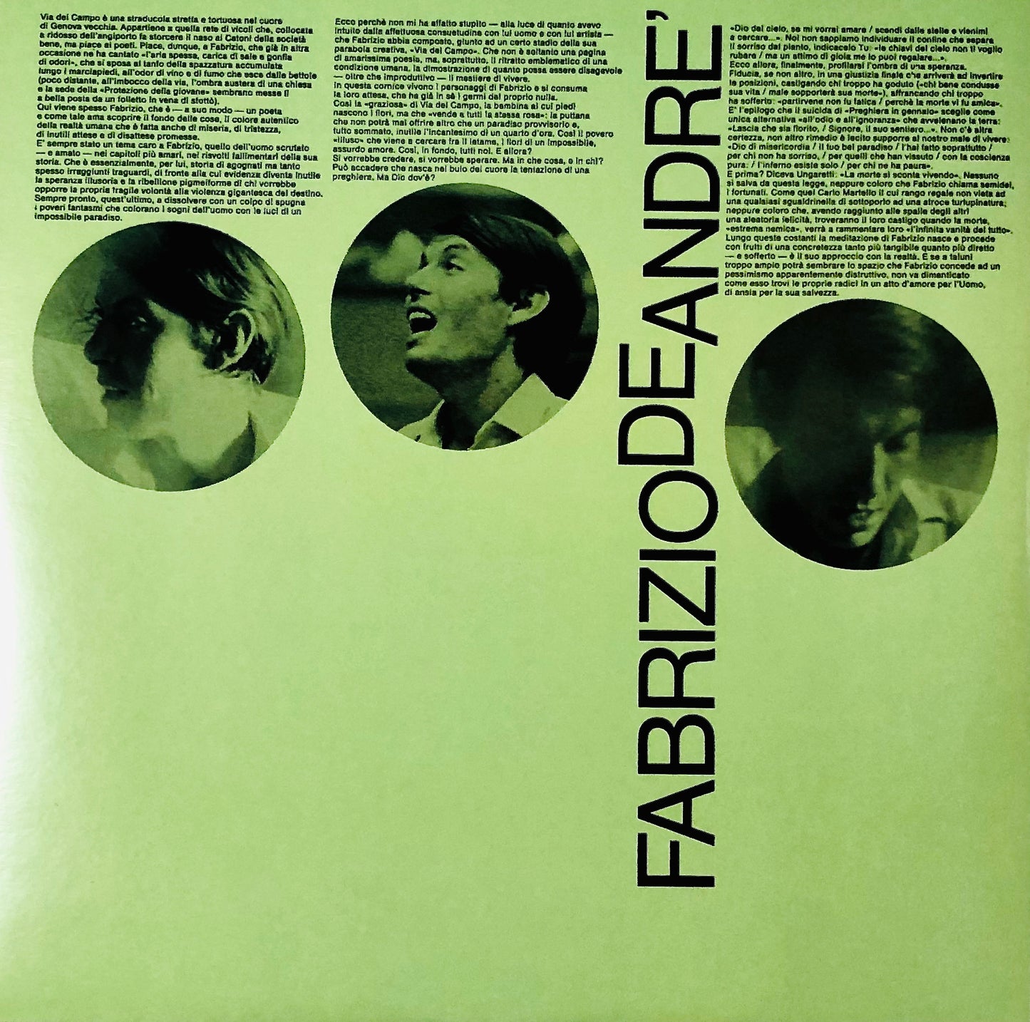 FABRIZIO DE ANDRE’ - Volume 1 - Vinile Nero