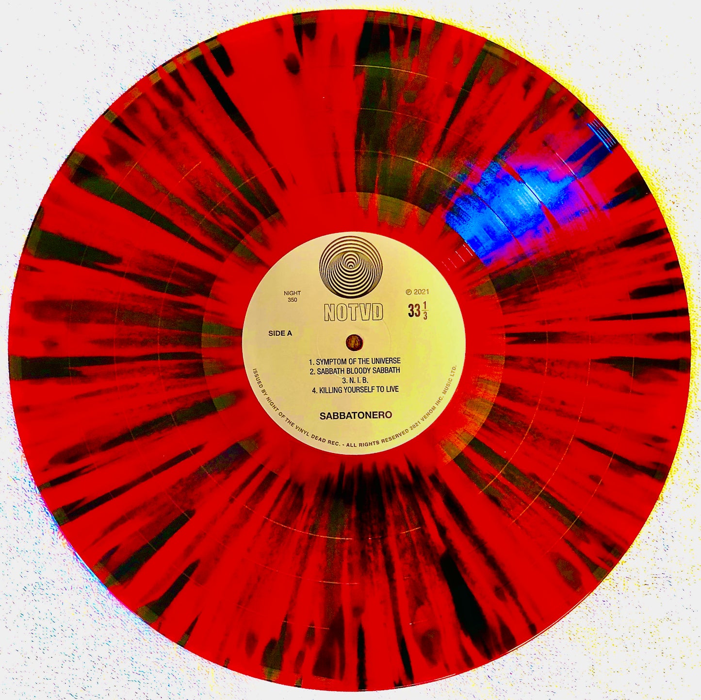 SABBATONERO - L’Uomo di Ferro (a tribute to Black Sabbath) - Vinile Splatter Nero / Rosso + 45rpm (Ed. Lim. 700 copie)