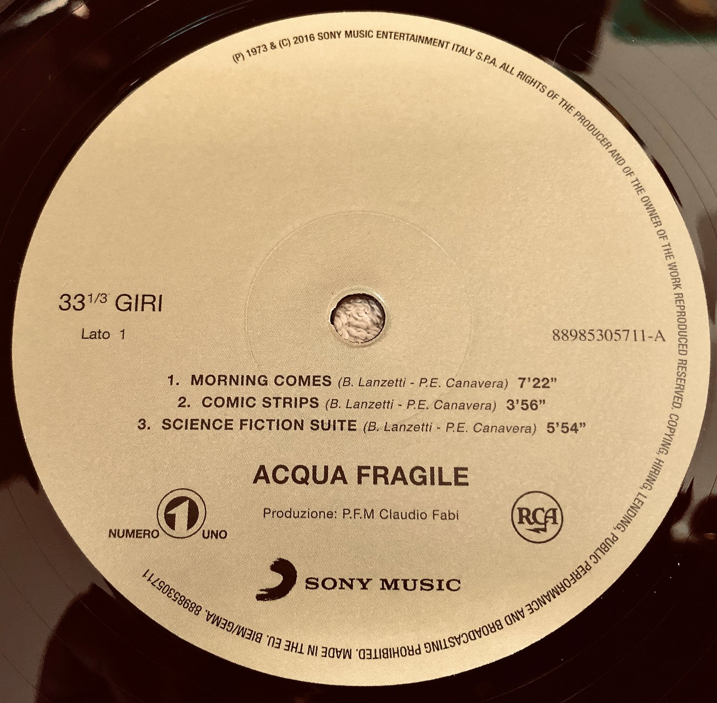 ACQUA FRAGILE - ACQUA FRAGILE - Vinile Nero (Black Vinyl)