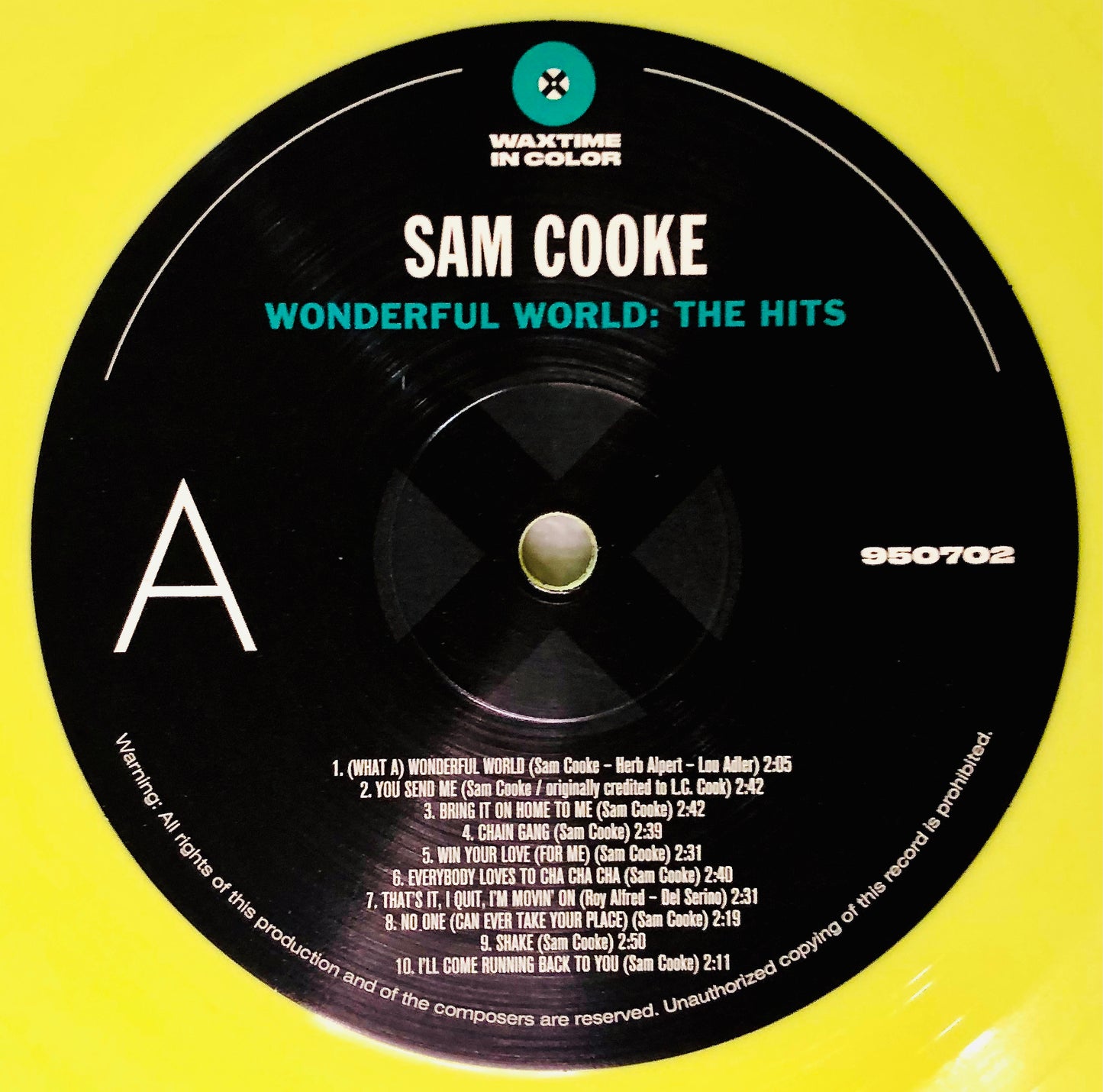 SAM COOKE - Wonderful World (The Hits) - Vinile Giallo Solido