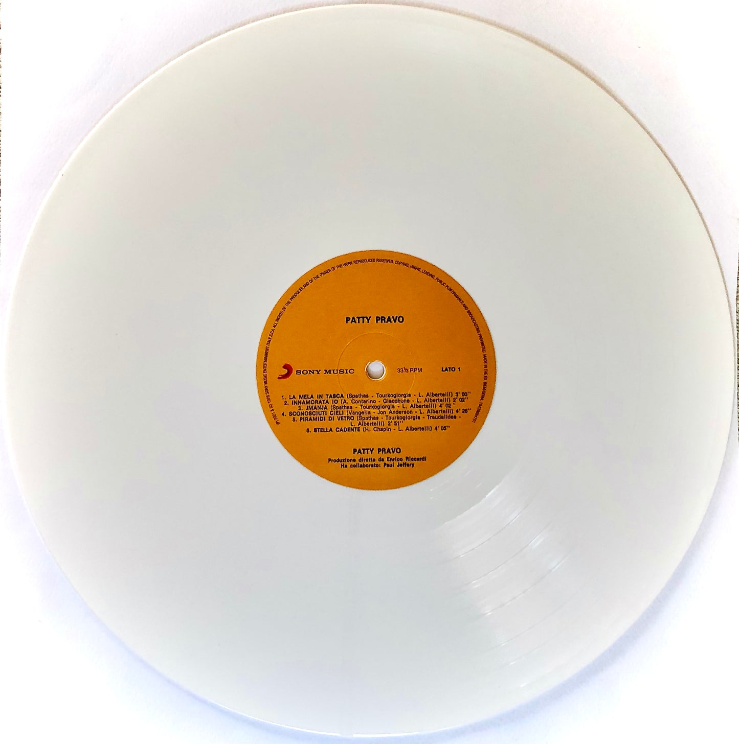 PATTY PRAVO - Patty Pravo - Vinile Bianco Solido (Ed. 45° Anniversario)