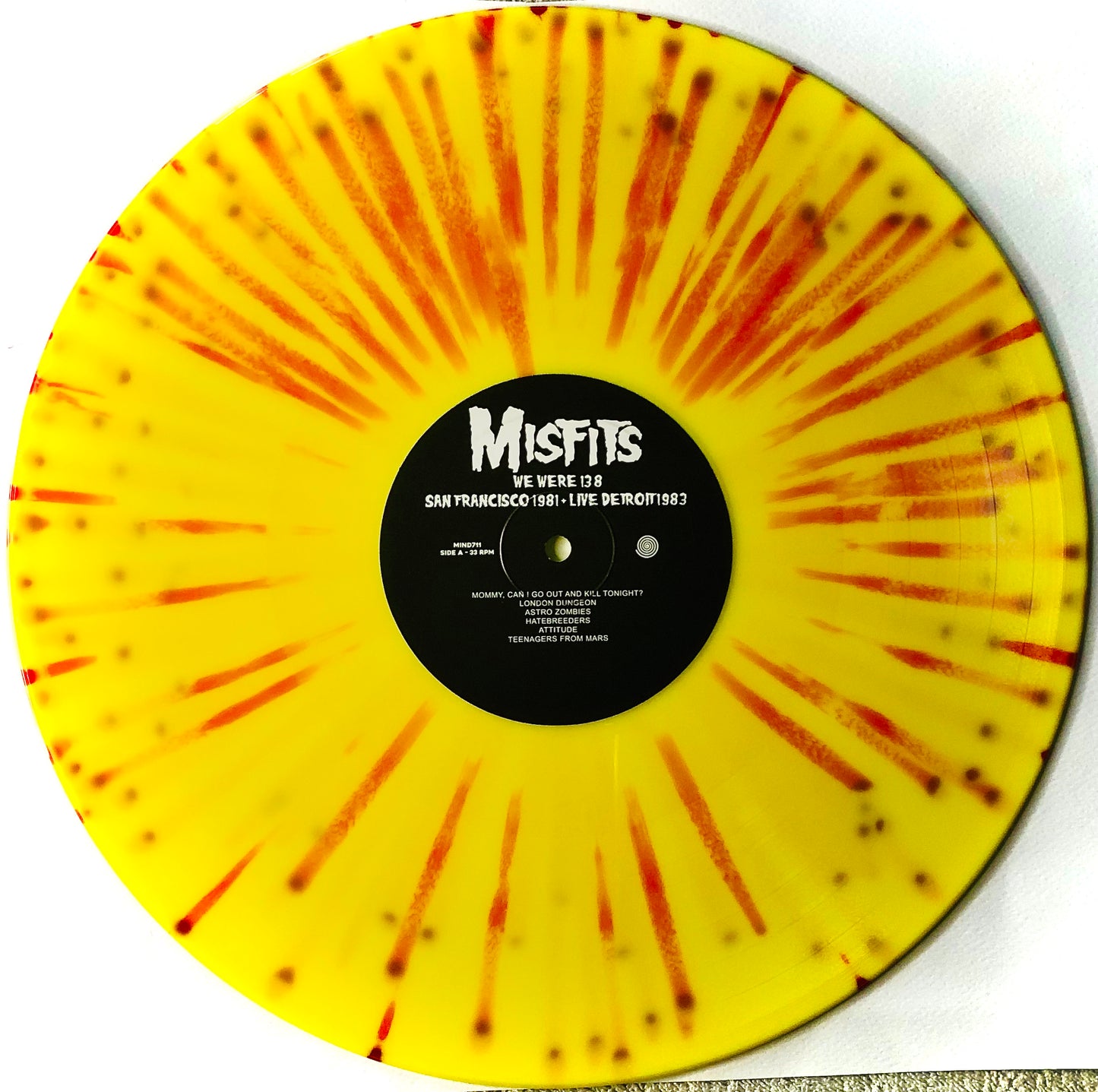 MISFITS - We Were 138: San Francisco 1981 + Live Detroit 1983 - Vinile Rosso / Giallo Splatter + Spille e Toppa