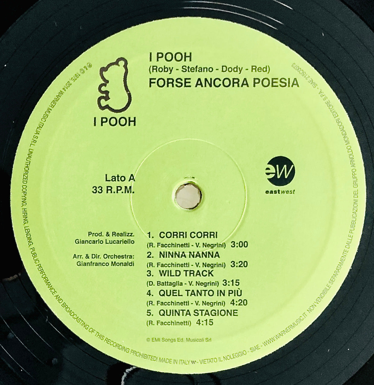 POOH - Forse ancora poesia - Vinile Nero (Black Vinyl)