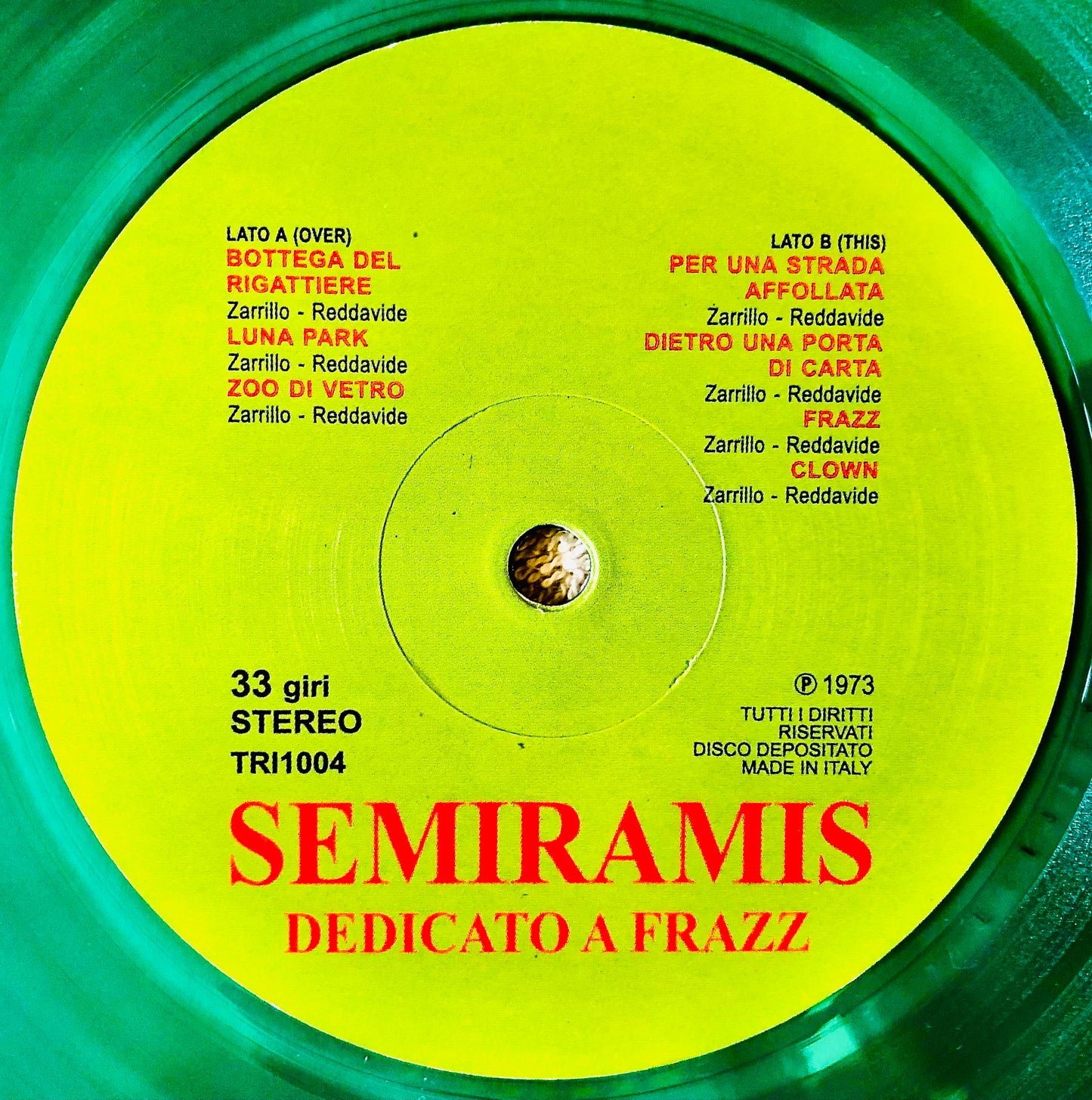 SEMIRAMIS - Dedicato a Frazz - Vinile Verde Trasparente Rimasterizzato