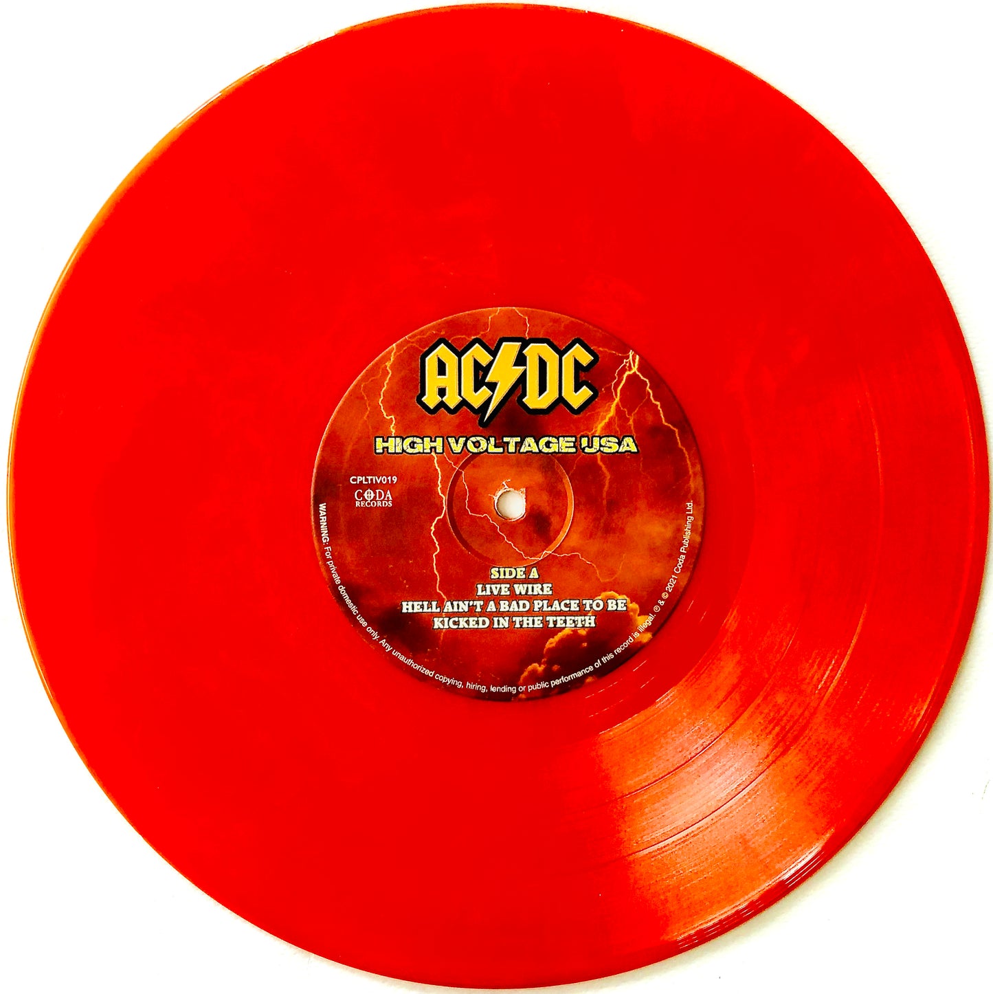 AC DC - High Voltage (Live in USA, 1977) - Doppio Vinile Arancione Fiammato (Made in UK) + Toppa