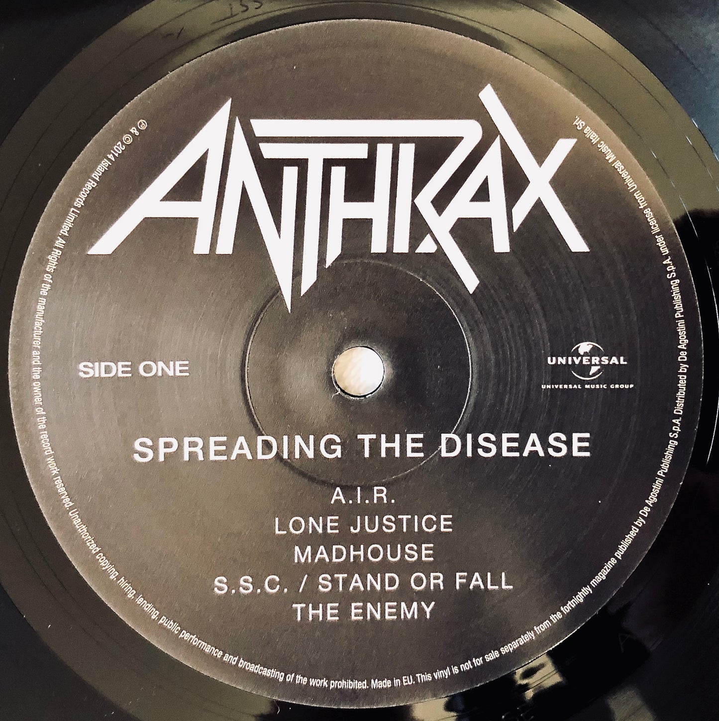 ANTHRAX - Spreading the Disease - Vinile Nero Rimasterizzato (Remastered Black Vinyl)