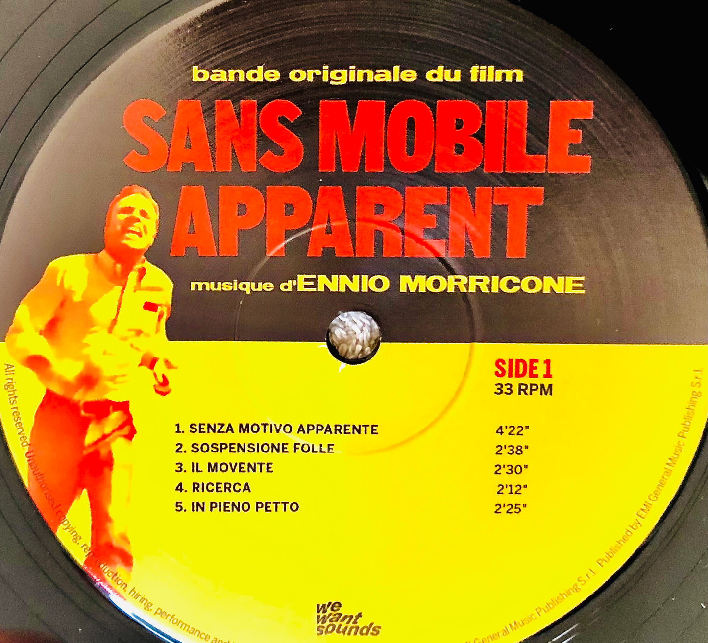 ENNIO MORRICONE - Senza Motivo Apparente (Sans Mobile Apparent) -  Vinile Nero Rimasterizzato