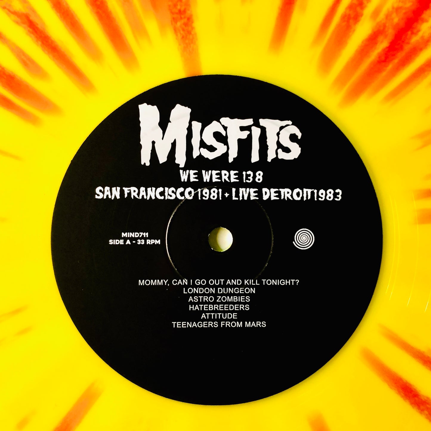 MISFITS - We Were 138: San Francisco 1981 + Live Detroit 1983 - Vinile Rosso / Giallo Splatter + Spille e Toppa