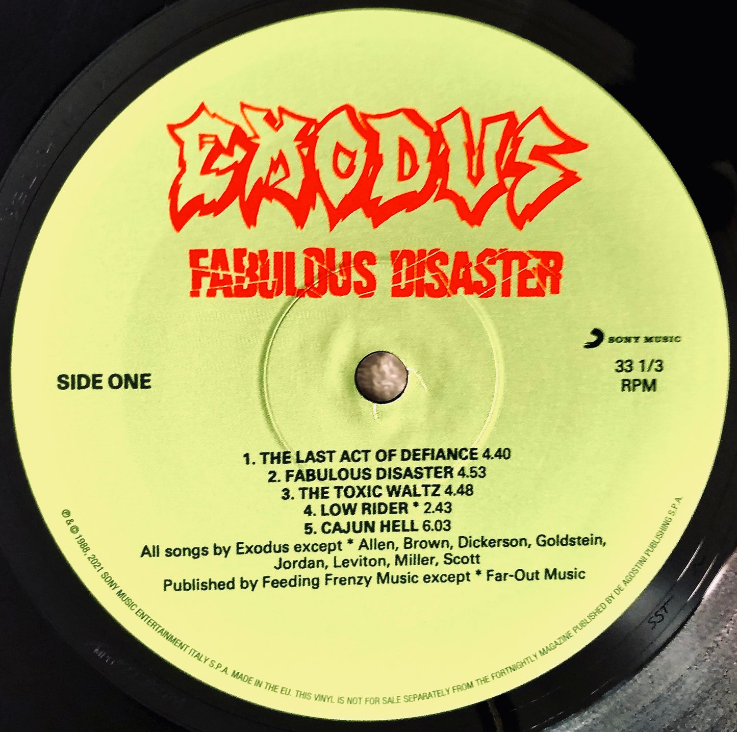 EXODUS - Fabulous Disaster - Vinile Nero Rimasterizzato + Spilla e Toppa