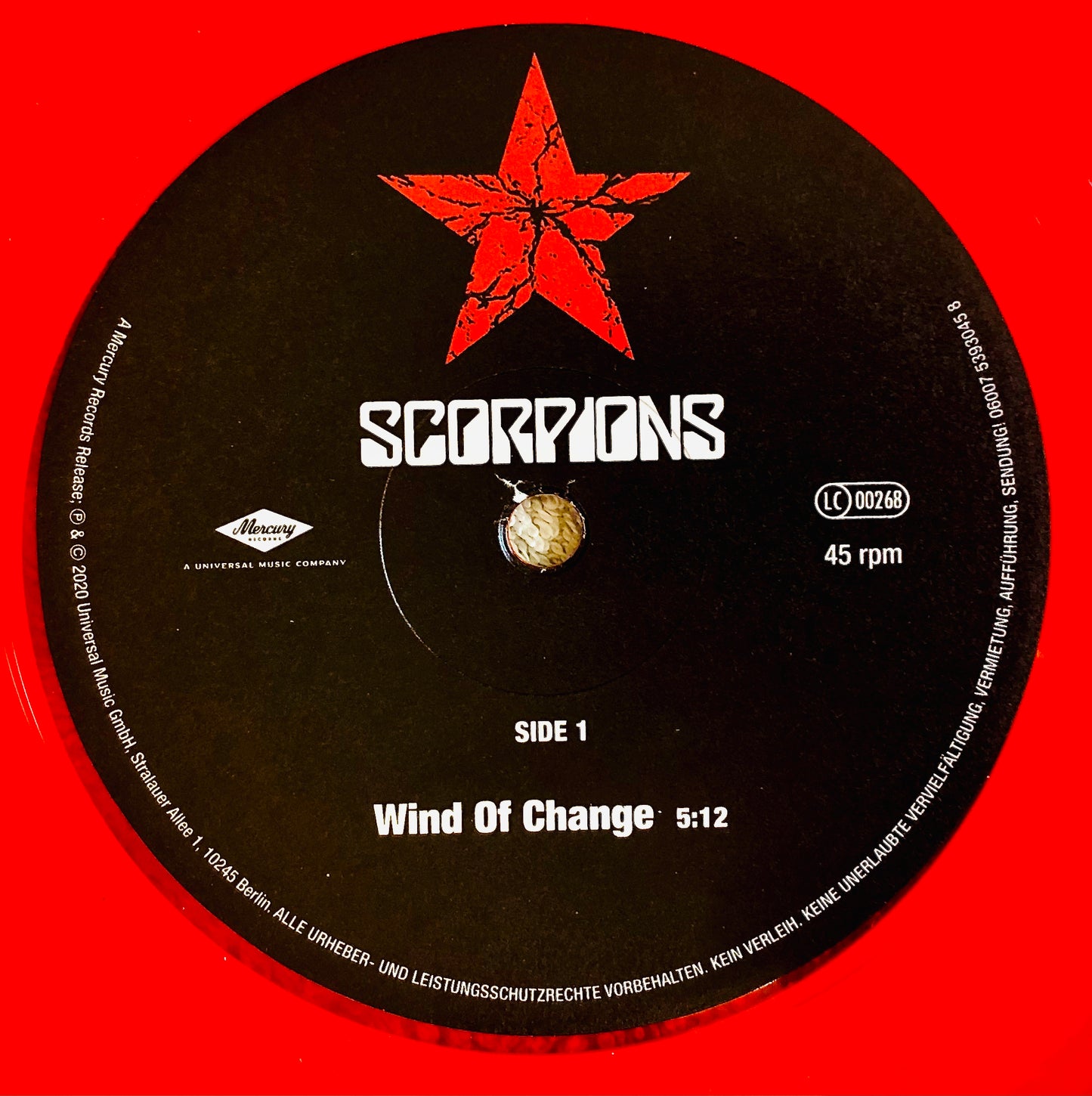 SCORPIONS - Wind of Change / Send me an Angel - 45rpm Rosso Trasparente + Toppa e Spilla (Ed. Limitata 30° Anniversario)