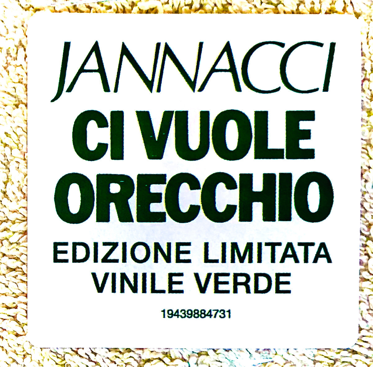 ENZO JANNACCI - Ci vuole Orecchio - Vinile Verde Trasparente