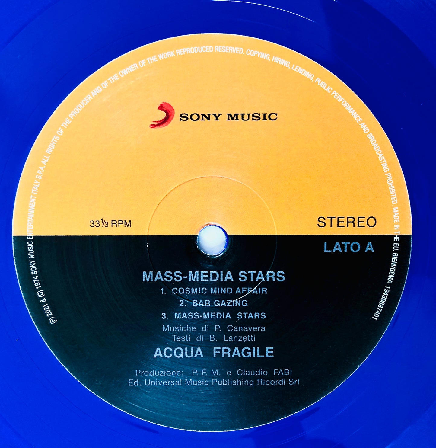 ACQUA FRAGILE - Mass Media Stars - Vinile Porpora Solido